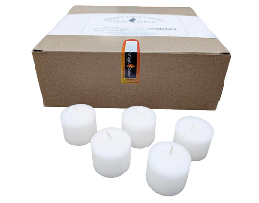 D'light Online Unscented Votive Candles - Bulk Small Candles for Synagogues, Churches, Baby Shower, Home Decoration, Restaurants and Weddings (White, 8 Hour - Set of 288)