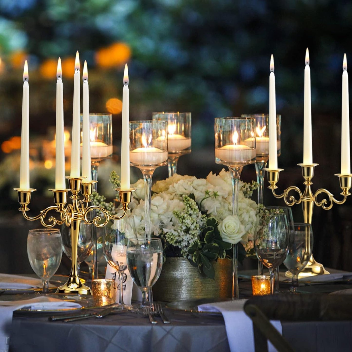 20pcs 10-inch iorvy Taper Candles Unscented and Smokeless, Long Burning 7-8 Hours Time for Daily, Wedding,Table,Fireplace