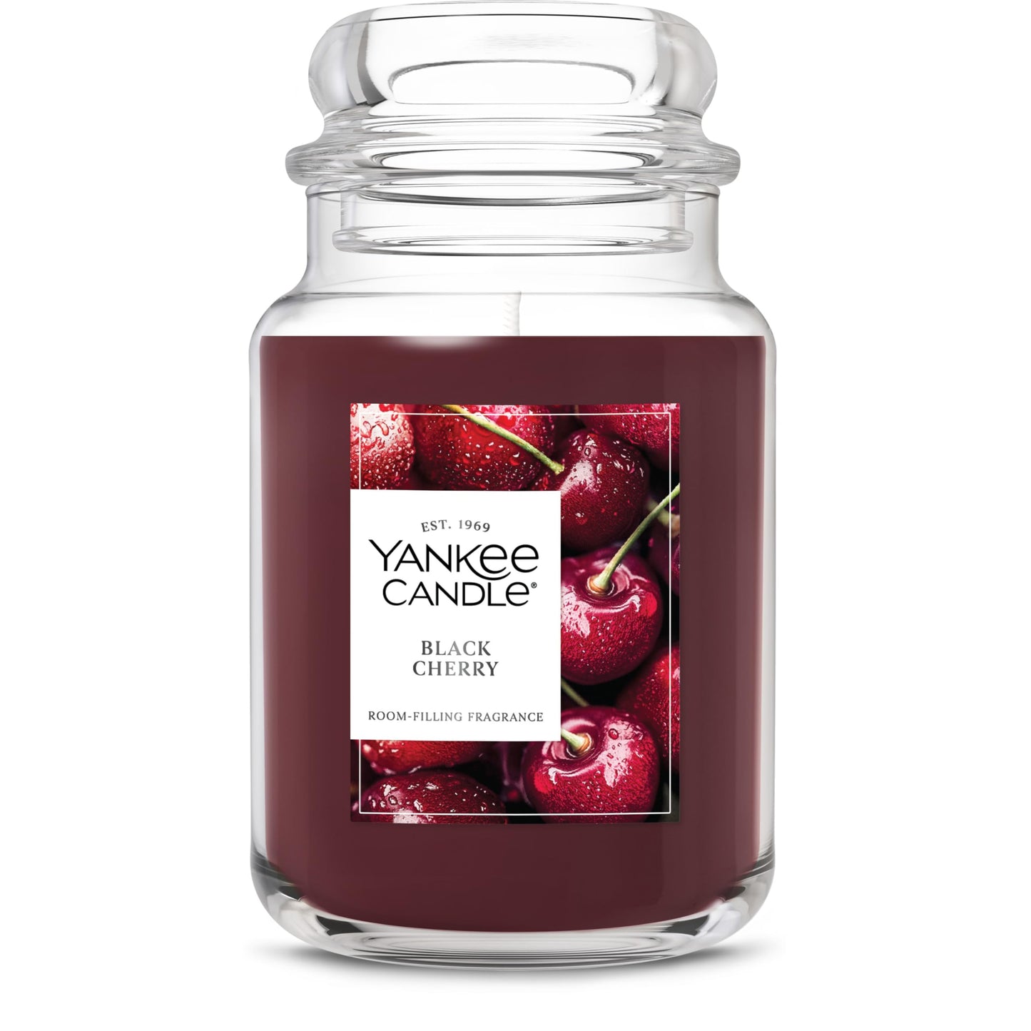 Yankee Candle Black Cherry Scented Candle, 22oz Large Jar with up to 150 Hour Burn Time, Giftable