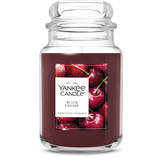 Yankee Candle Black Cherry Scented Candle, 22oz Large Jar with up to 150 Hour Burn Time, Giftable