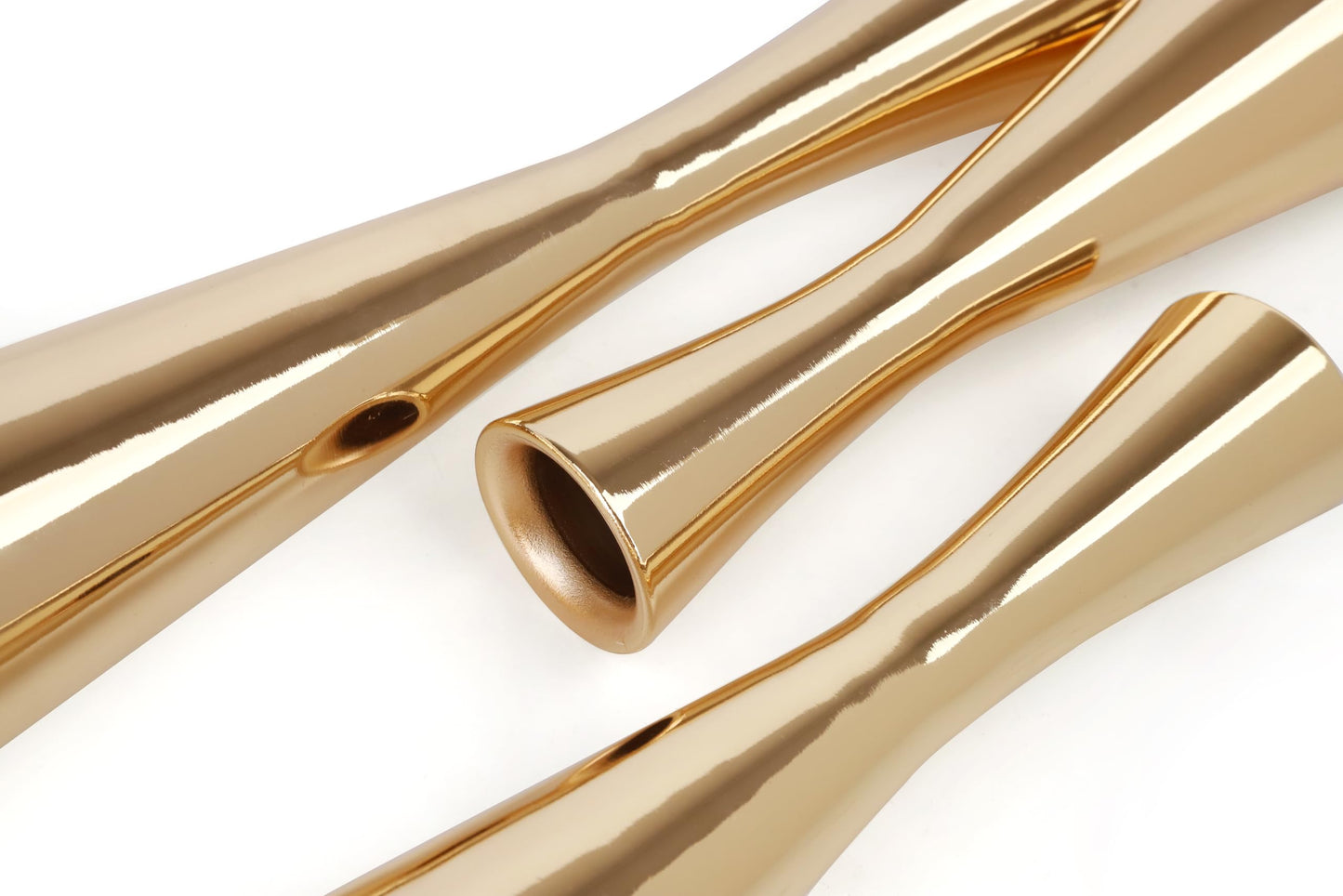 Vixdonos Light Gold Taper Candle Holders Metal Candlestick Holders Set of 3 Table Mantel Decorative Candle Stand for Dinning,Party，Wedding,Home Decor(Light Gold)