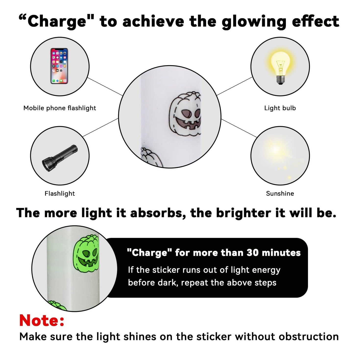SEHNSY Halloween LED Flameless Taper Candles with Remote and Timer, 4 Pack Battery Operated Real Wax Candles with Glow in The Dark Pumpkin Face Stickers for Halloween Table Party Decor