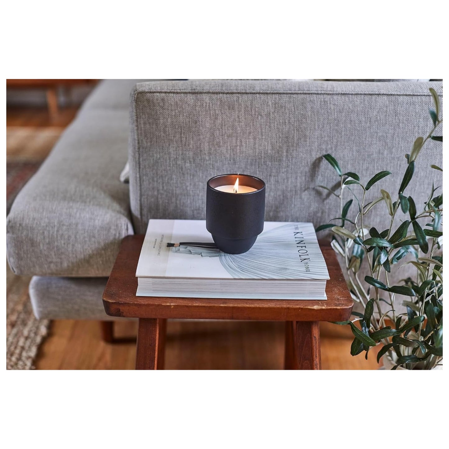 Paddywax Parks, Yosemite Scented Candle in Reusable Ceramic Jar with Crackling Wood Wick, Soy Candle with Approx. 77 Hour Burn Time, Decorative Gift Candles for Home, Cottonwood & Oak Scent, 11 oz