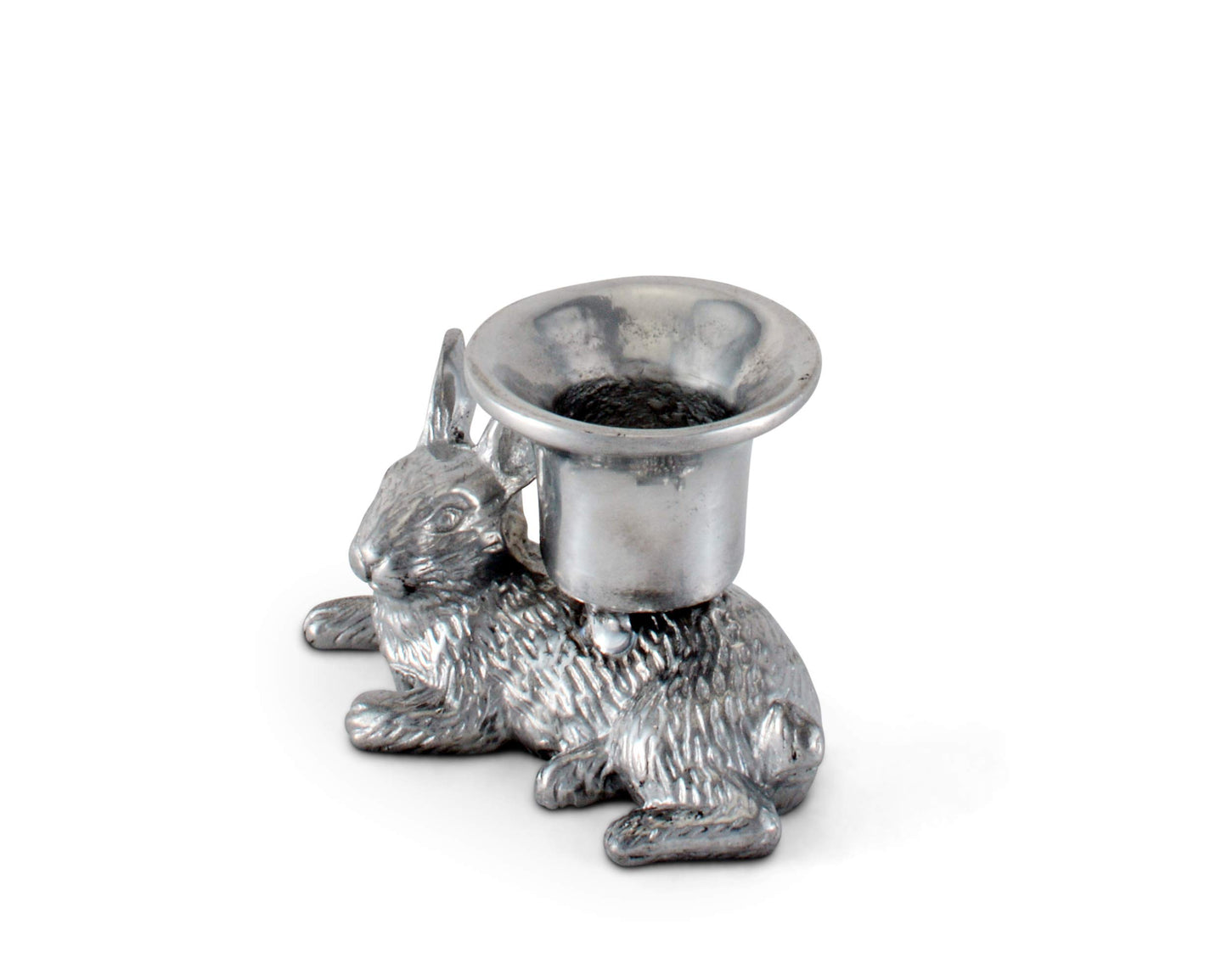 Arthur Court Aluminum Metal Easter Bunny Rabbit Candle Holder/Taper Candlestick - Perfect for Outdoor Table or Easter décor 2.25 inch Tall x 3.5 inch Wide