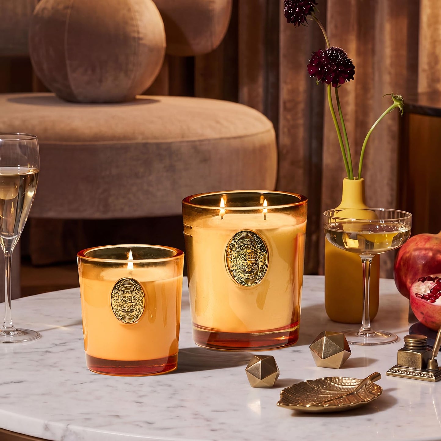 M&SENSE Natural Soy Candle | Pumpkin Apple Pie & Orange | 9.2 oz, 50H Burn Time | Luxury Scented Candle for Relaxation, Gifting, Home Décor | Ideal for Bedroom, Office, Party Ambiance