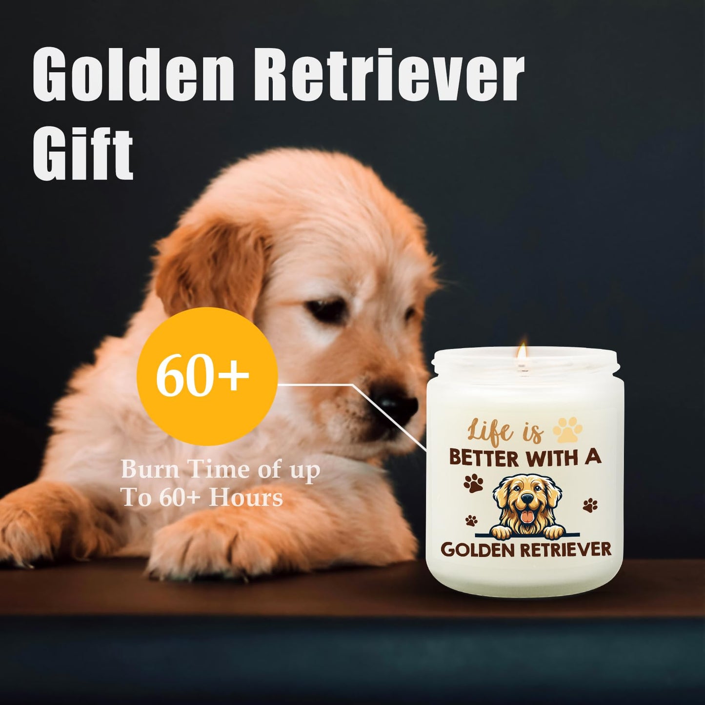 Goiicoln Golden Retriever Gifts for Women, Golden Retriever Candle, Dog Mom Gift, Goldens Retrievers Mom Gifts for Birthday, Mother’s Day for New Pet Parents
