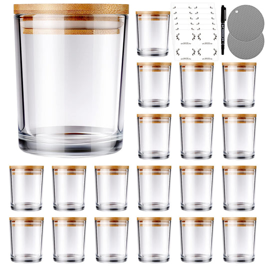 20 PCS Candle Jars,Candle Jars with Lids,Candle Making Kit,Bulk CandleJars For Candles