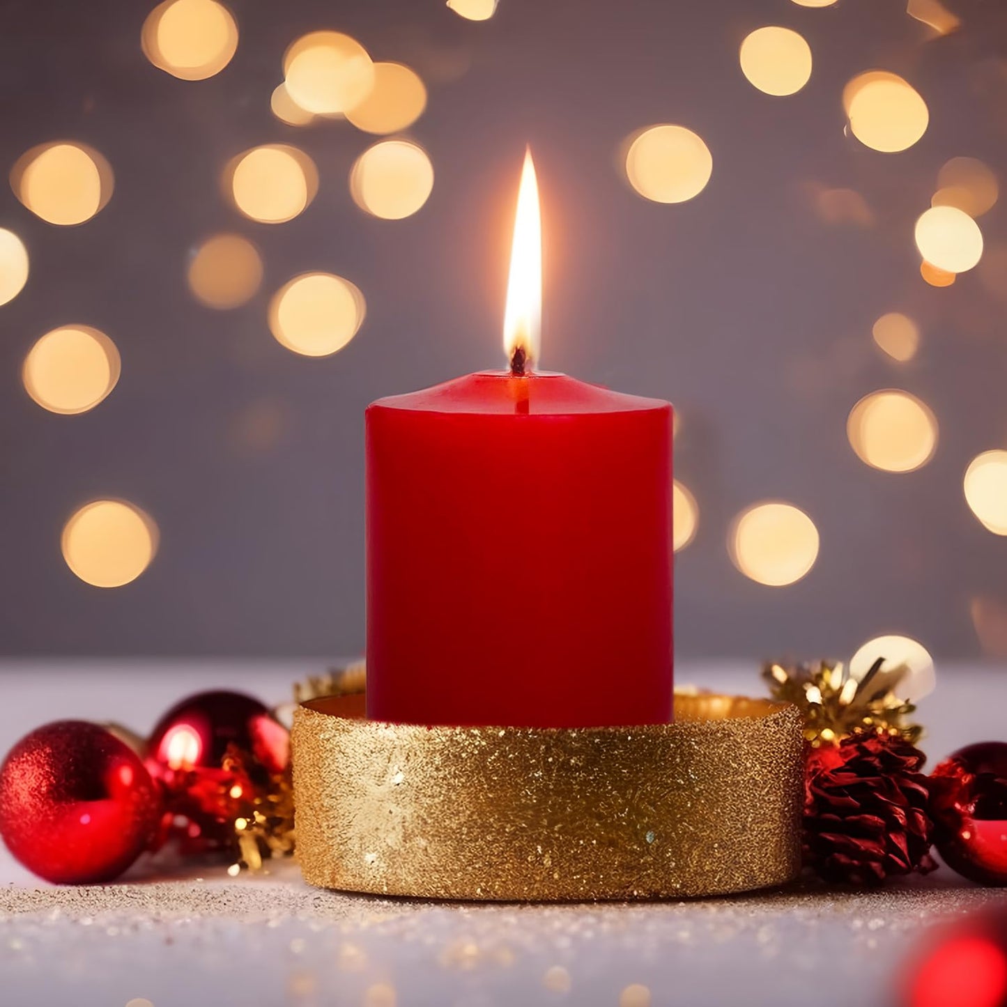 Red Votive Candles 15 Hour Burn Time Unscented Candles Votives Bulk Pack of 24 Small Pillar Candles