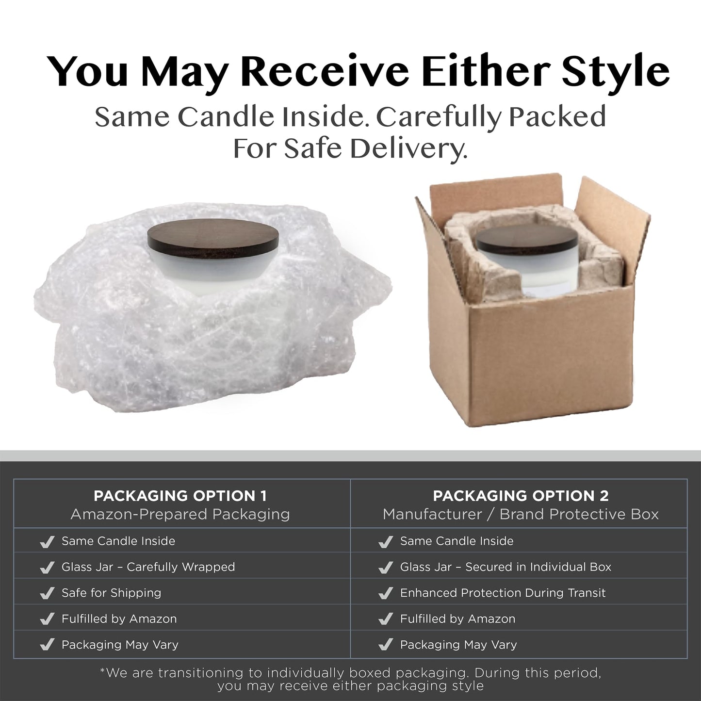 Carolina Vanilla Sandalwood Scented Candle, 16 oz Wellness Relaxing Aromatherapy Candle, 2 Wick White Jar Soy Blend Wax, Candles for Home, 60H Burn - Made in The USA