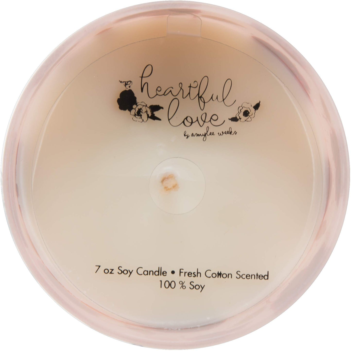 Pavilion Gift Company 28119 7 Oz 100% Soy Wax Glass Jar Candle with Metal Lid-Fresh Cotton Scent Nana You are Loved, Pink