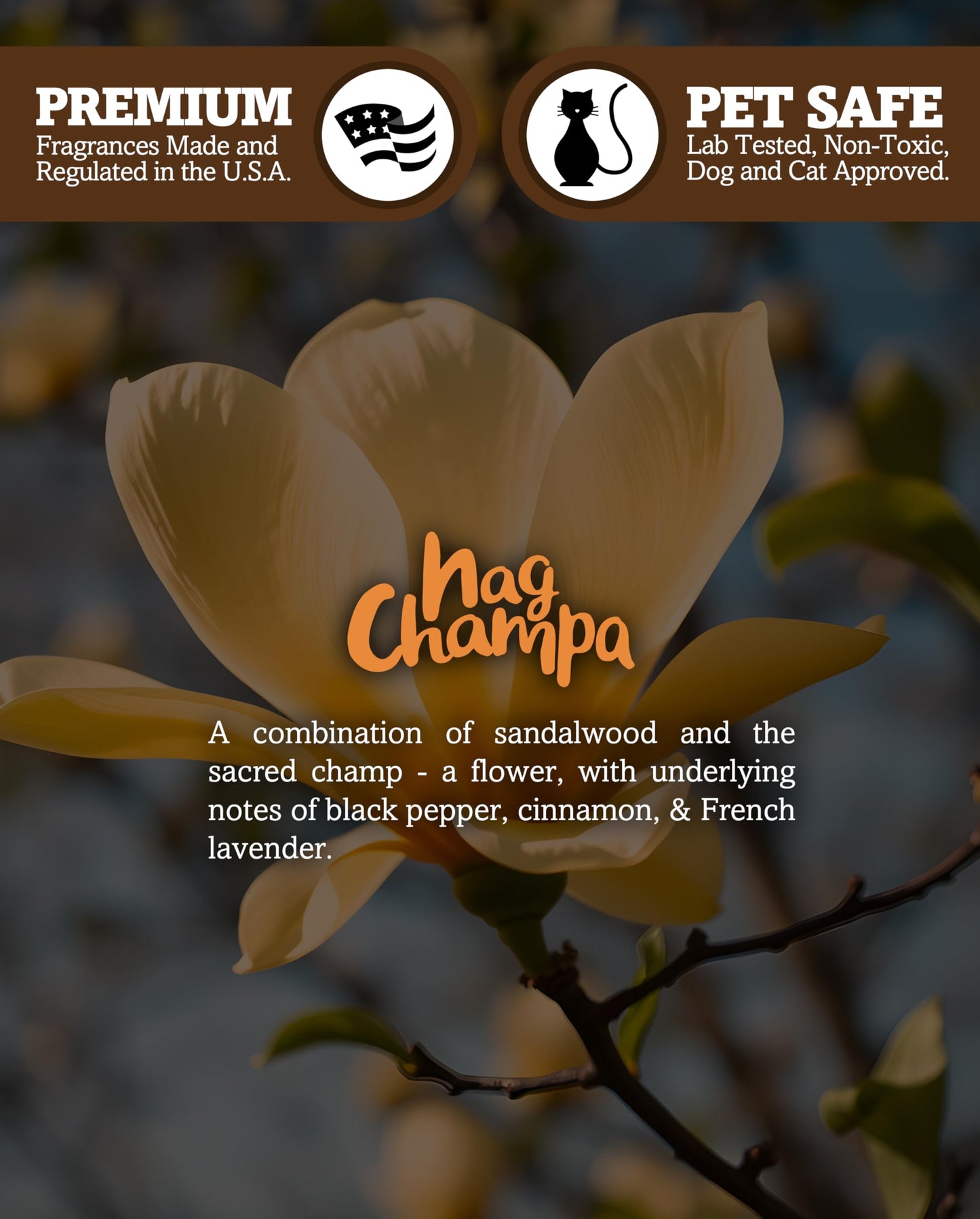 Nag Champa Premium Tealight Candles Multi Pack - Highly Scented with Essential Oils - 12 Brown Tea Lights - Beautiful Candlelight - Made in the USA - Incense & Earth Collection
