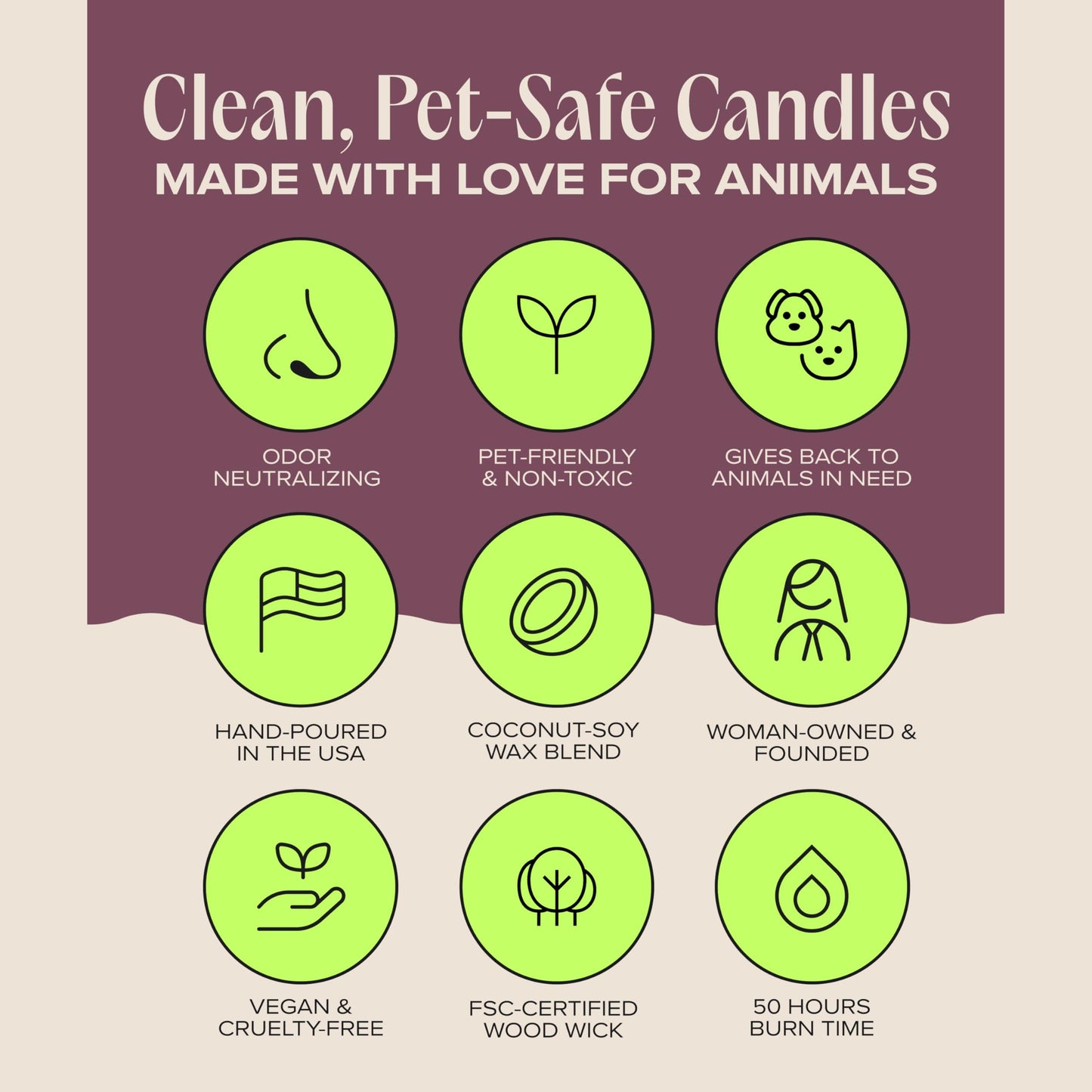 Companion Candles Sweater Weather Pet-Friendly Scented Candle – Smoked Vanilla & Cashmere Fragrance - Coconut Soy Wax Candle with Wooden Wick, Approx. 50-Hour Burn Time, Made in USA, 11.8 oz