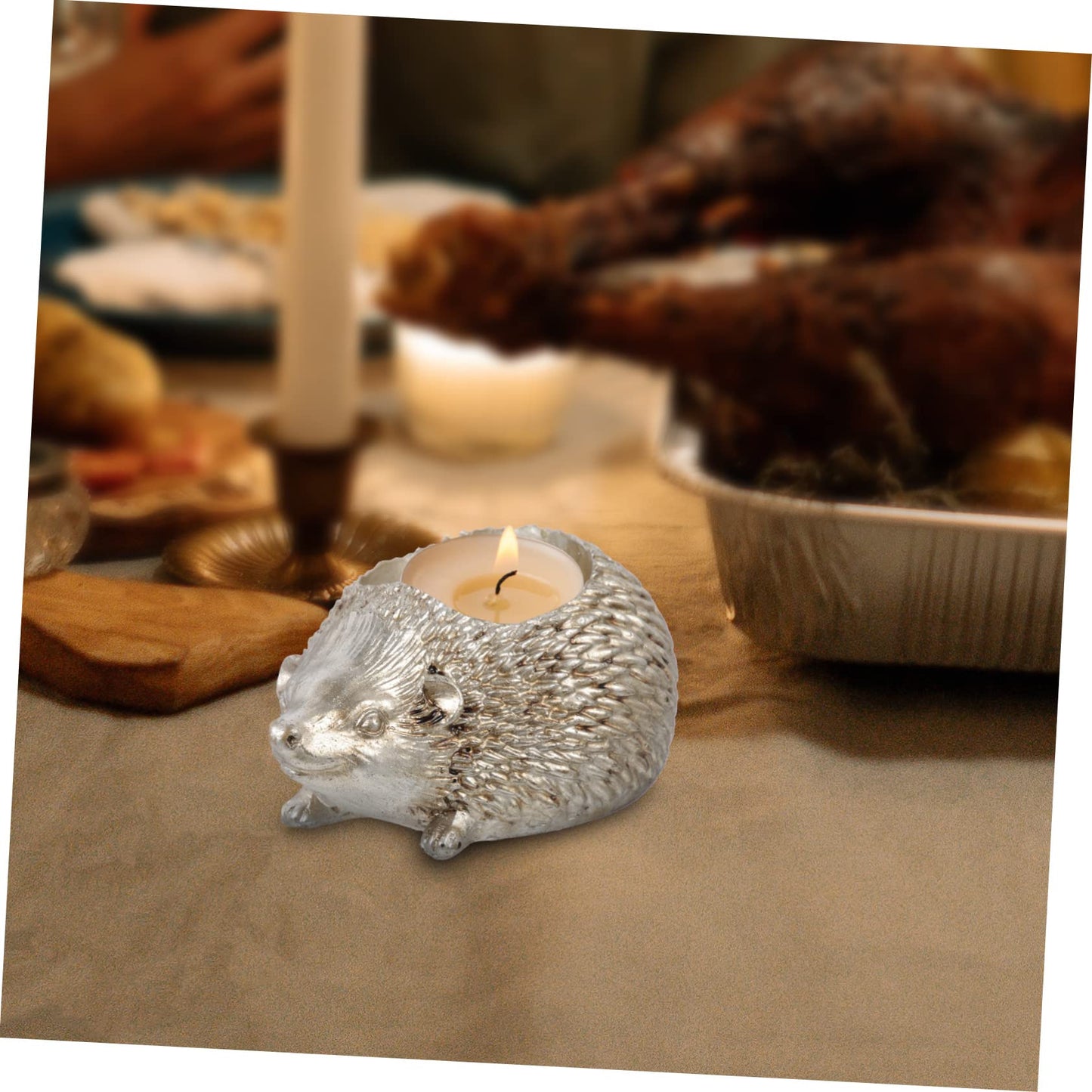 LIFKOME 2pcs Shaped Candle Holder Premium Resin Animal Statue for Home Decor Unique Artware for Table and Shelf Lifelike Design Meaningful Occasions