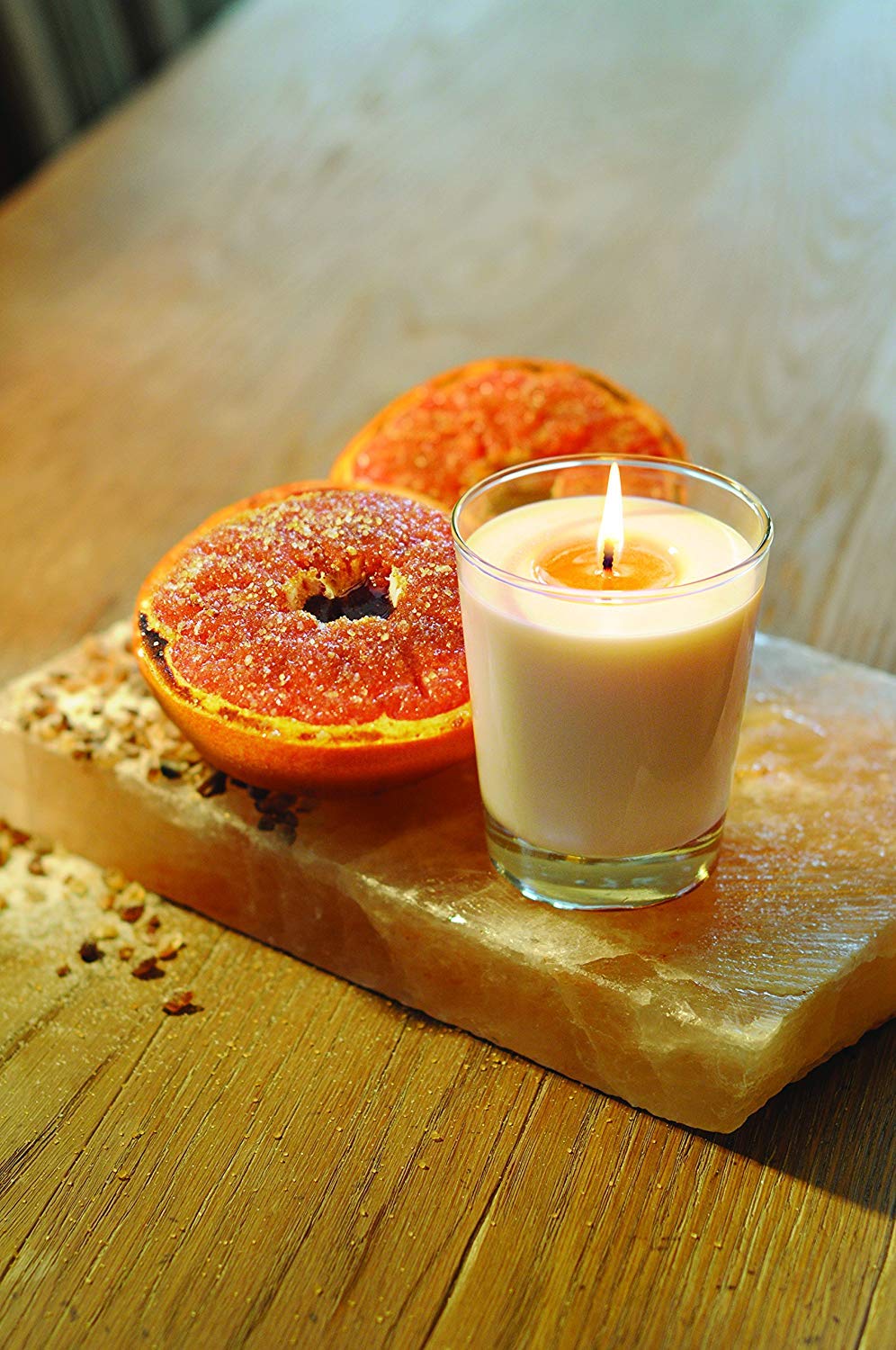 Root Candles Scented Candles Honeycomb Beeswax Blend Premium Handcrafted Candle, Large Veriglass, Sugared Grapefruit