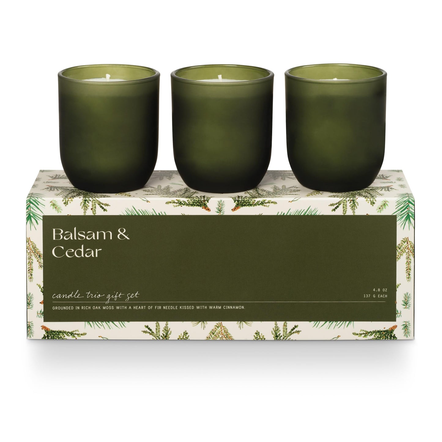 Illume Candle Trio Gift Set, Balsam & Cedar