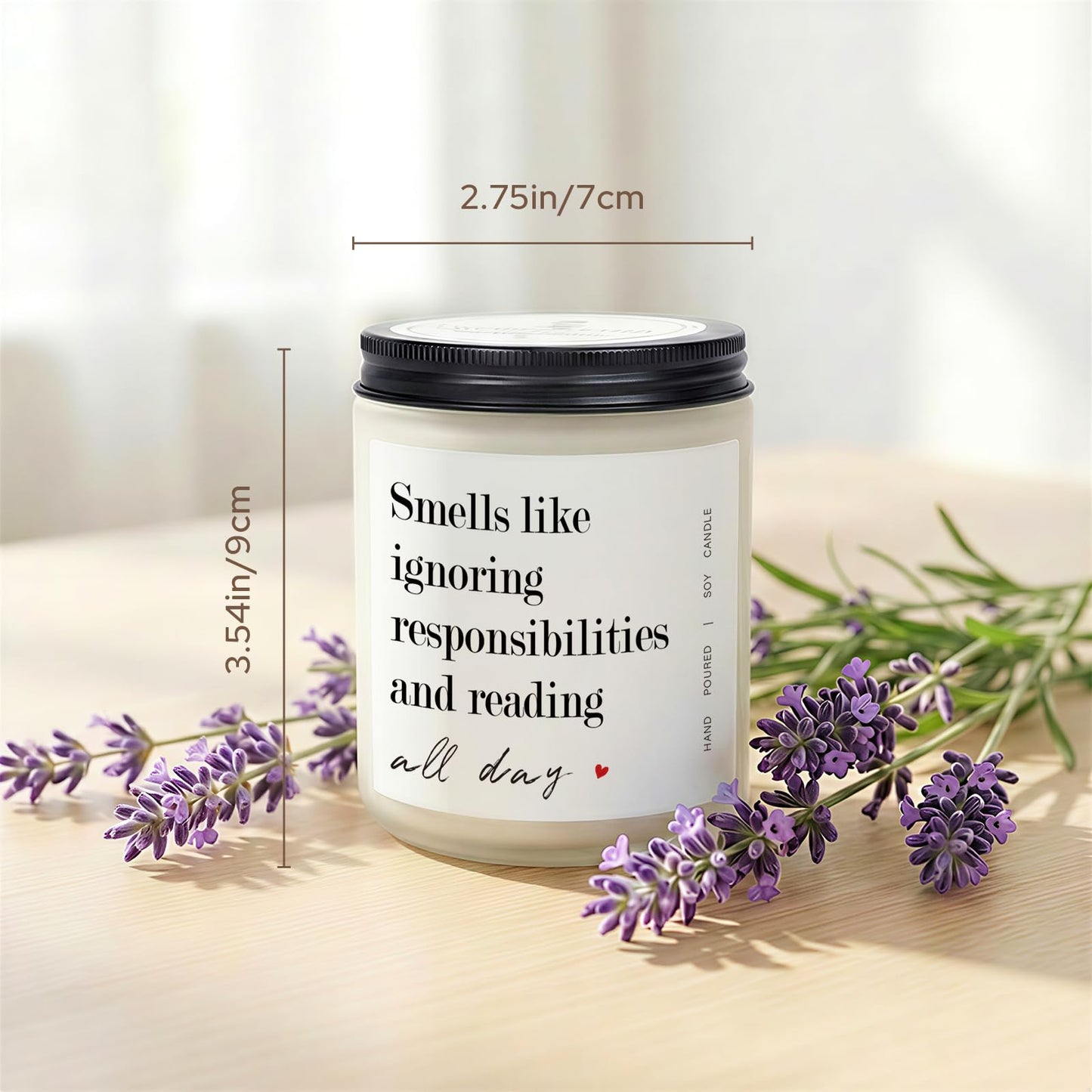 Book Lover Gifts for Women Men Readers - Bookish Gifts for Reading All Day - Book Accessories for Reading Lovers - Scented Candles for Bookish(7OZ)