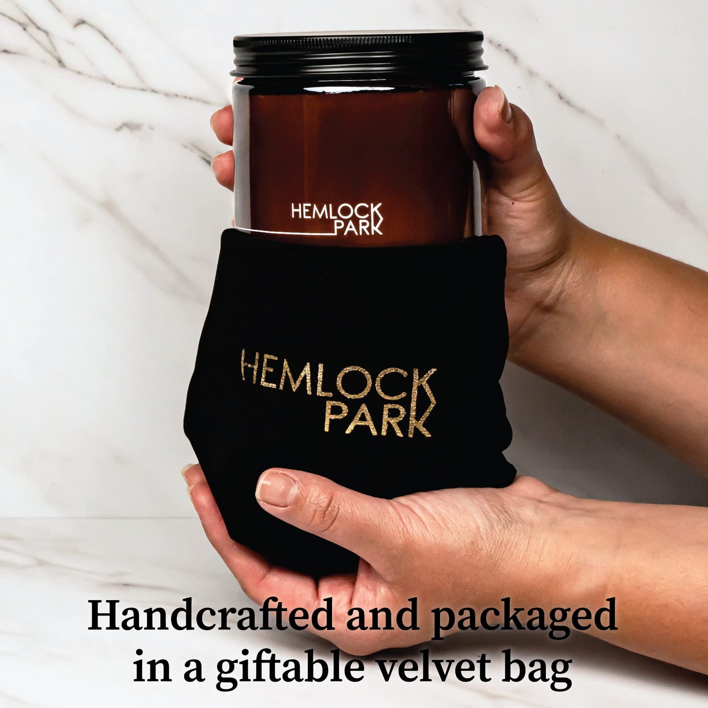 Hemlock Park Blood Orange Sage Apothecary Scented Candle | Crackling Wood Wick, Botanical Fragrance & Coconut Apricot Wax | Up to 80 Hour Burn Time | 16 oz | Made in USA
