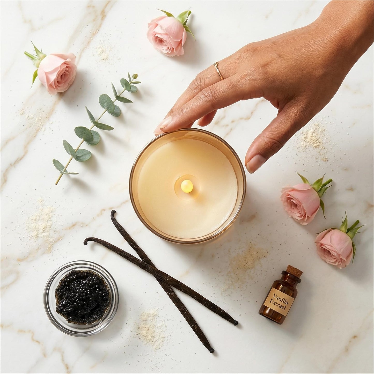 LinYang International Vanilla Scented Glass Real Wax Flameless Flickering LED Candles,Remote/Timer Battery Operated Pillar Light,Home/Spa/Office/Festivals/Weddings/Gifts for Decor, Safe for Pets/Kids