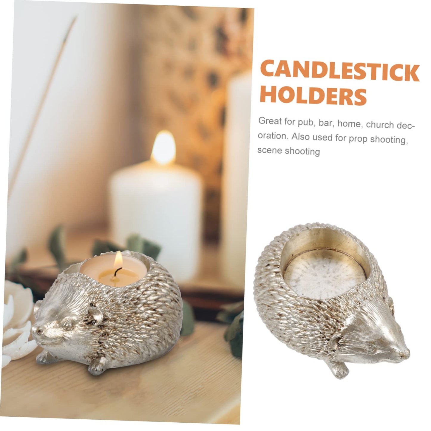LIFKOME 2pcs Shaped Candle Holder Premium Resin Animal Statue for Home Decor Unique Artware for Table and Shelf Lifelike Design Meaningful Occasions