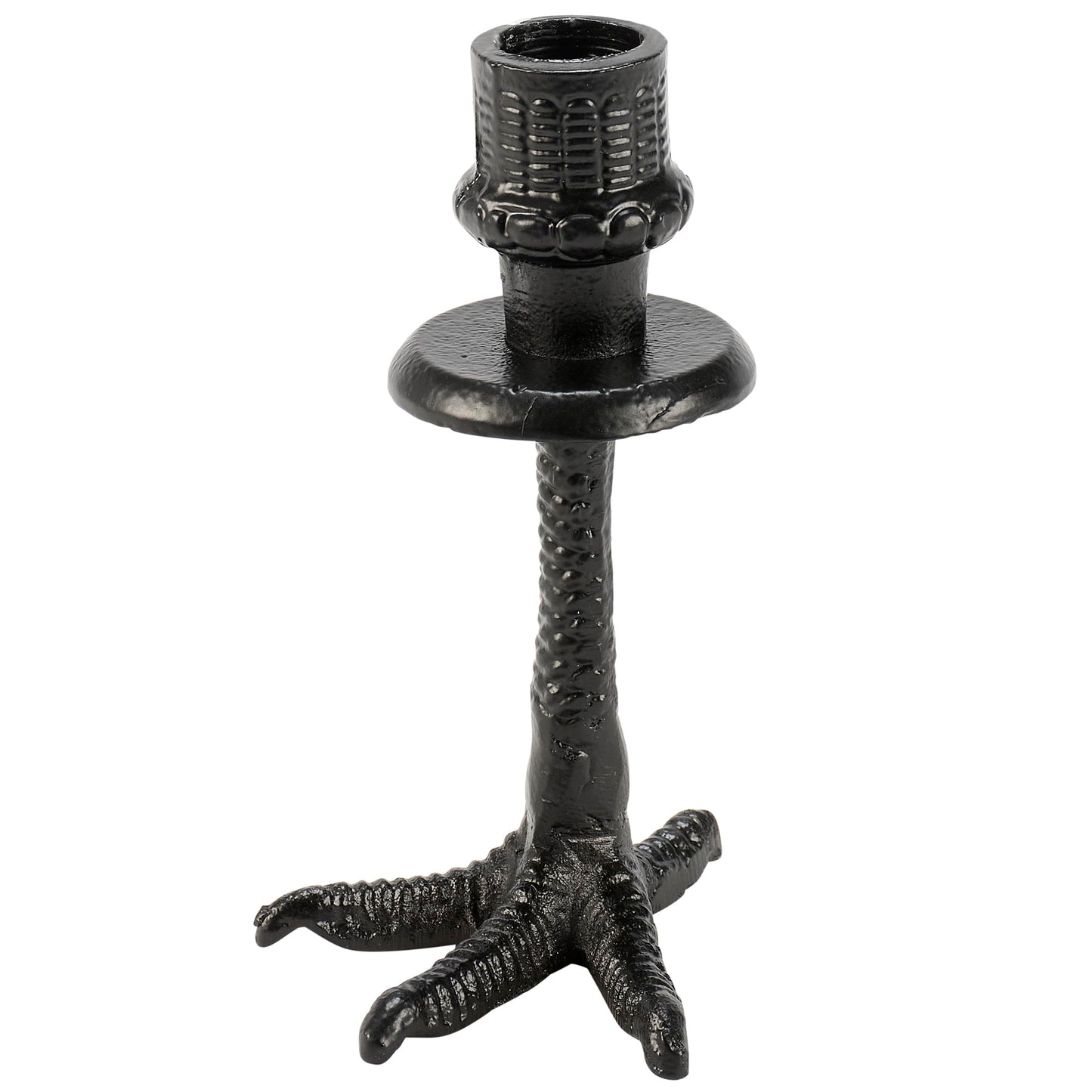 Primitives by Kathy Decorative Candle Holder, from Our Halloween Collection, Features a Sculpted Design that resembles a Crow Foot with Coordinating Design on top to Hold a Single Candle
