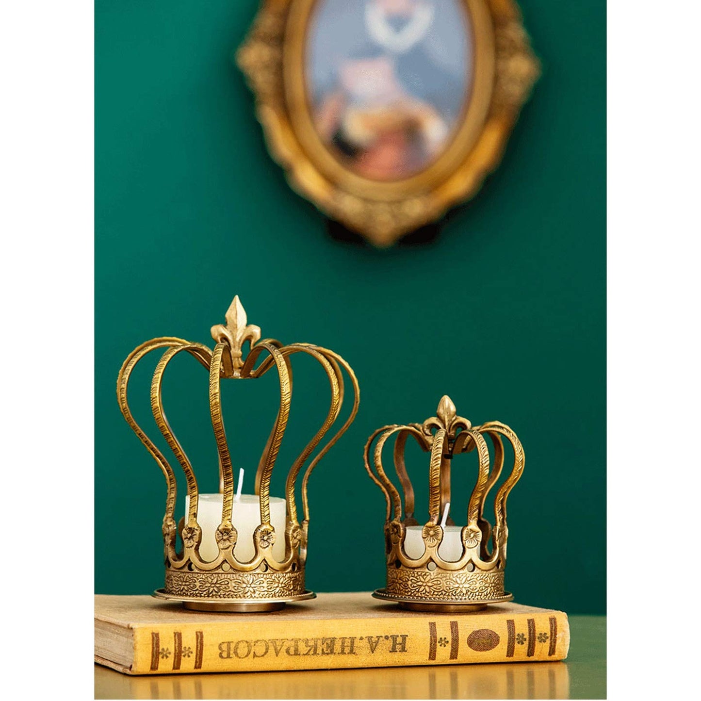 XILIN-1987 Candle Holderss European Style Brass Candle Holder Creative Candle Stand Home Decoration Decoration Home Dining Table Candlesticks Decorative Candlestick