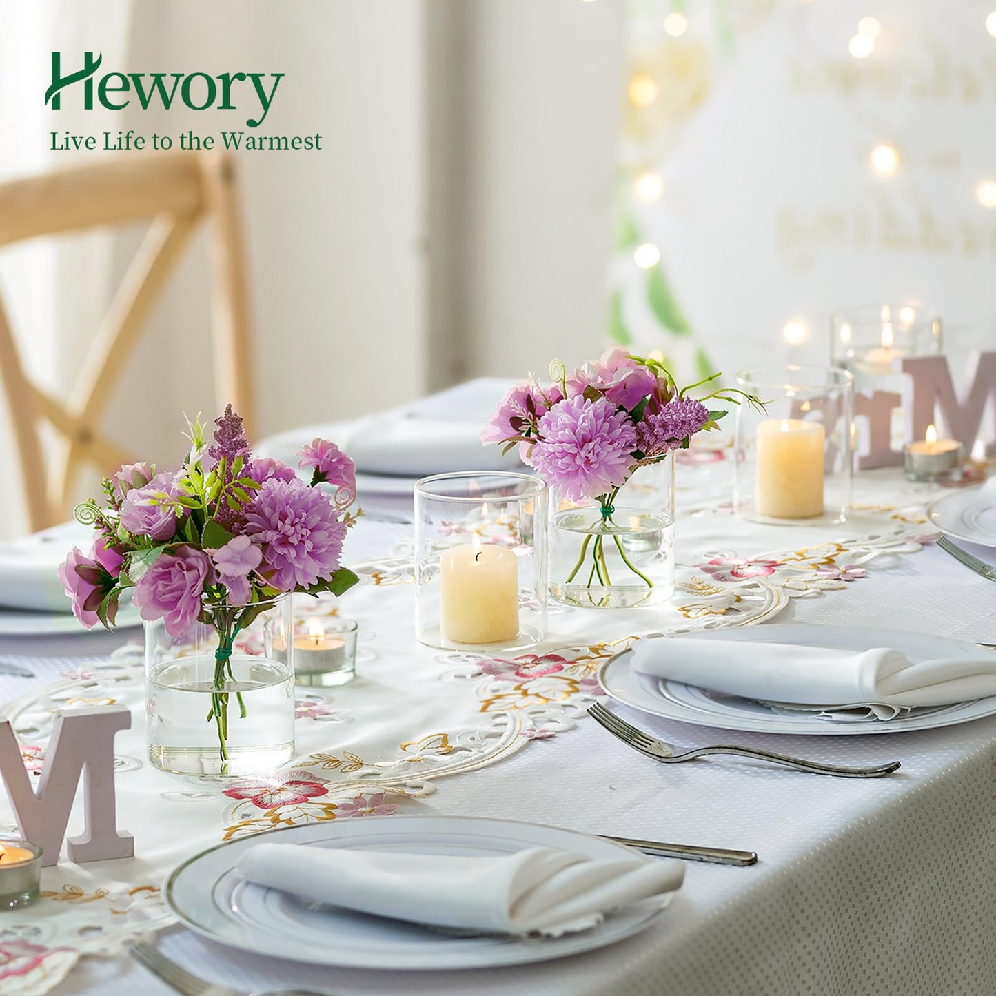 Hewory Glass Hurricane Candle Holder Set of 12, Clear Glass Candle Holders for Pillar Candles Floating Candles, 4 inch Cylinder Hurricane Vases for Centerpieces Wedding Christmas Home Decor