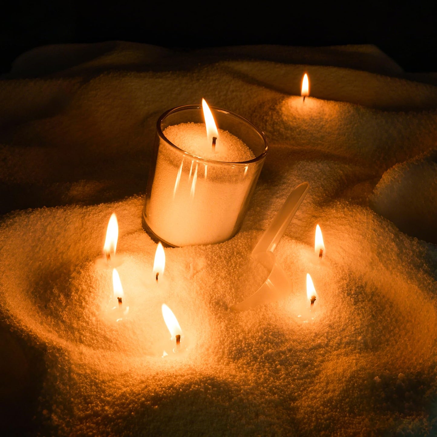 Pearled Candle Sand Wax 2lb Set White Unscented with 20 Wicks Long Lasting Refillable Sand Candle for Candle Making for Friends Lover Christmas Family Daily
