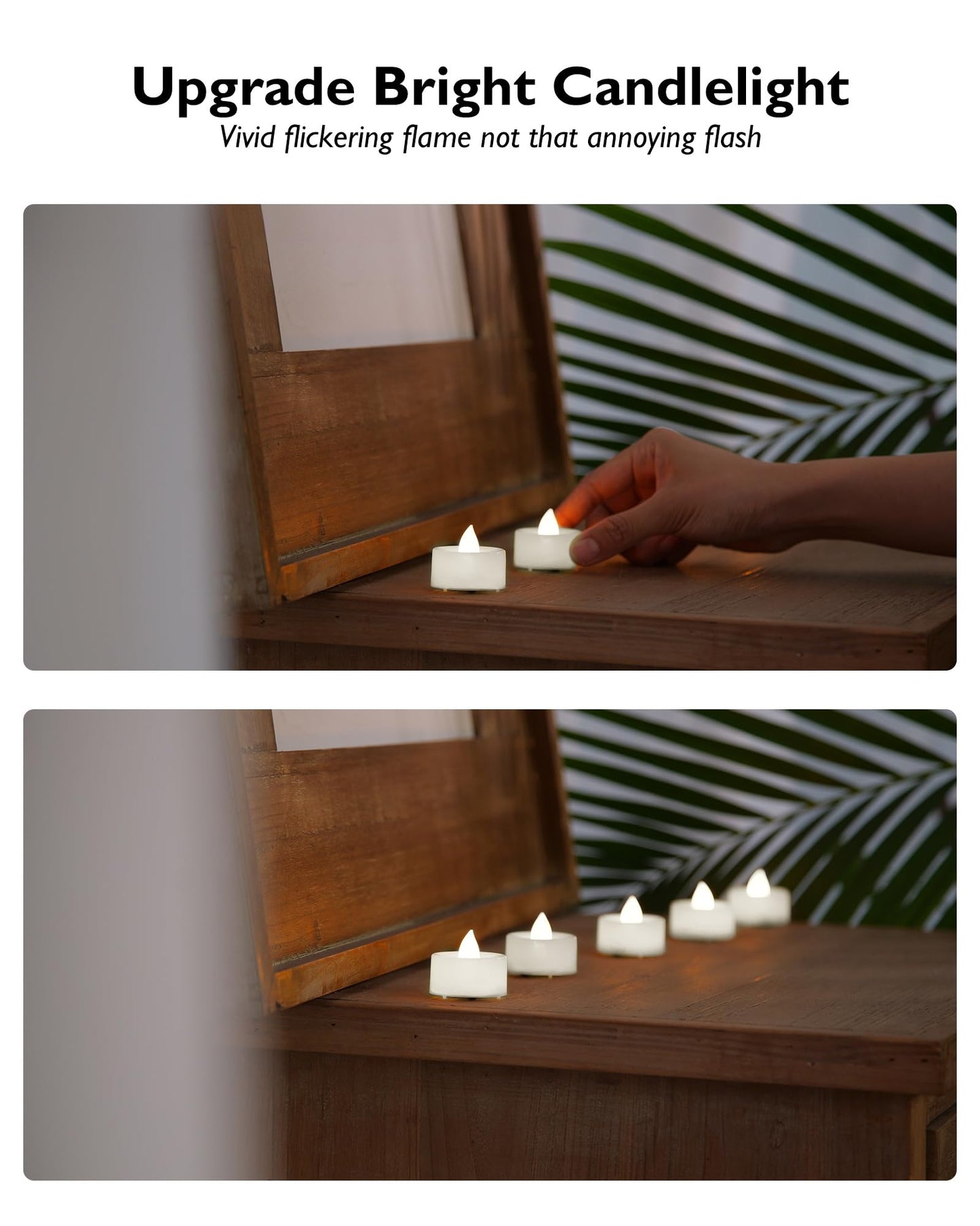 BEICHI Remote Candles, 12 Pack Timer Candle, Flameless Tea Lights Candles Battery Operated, Flickering LED Tea Lights, Timer Battery Votive Candles- Pure White- White Base