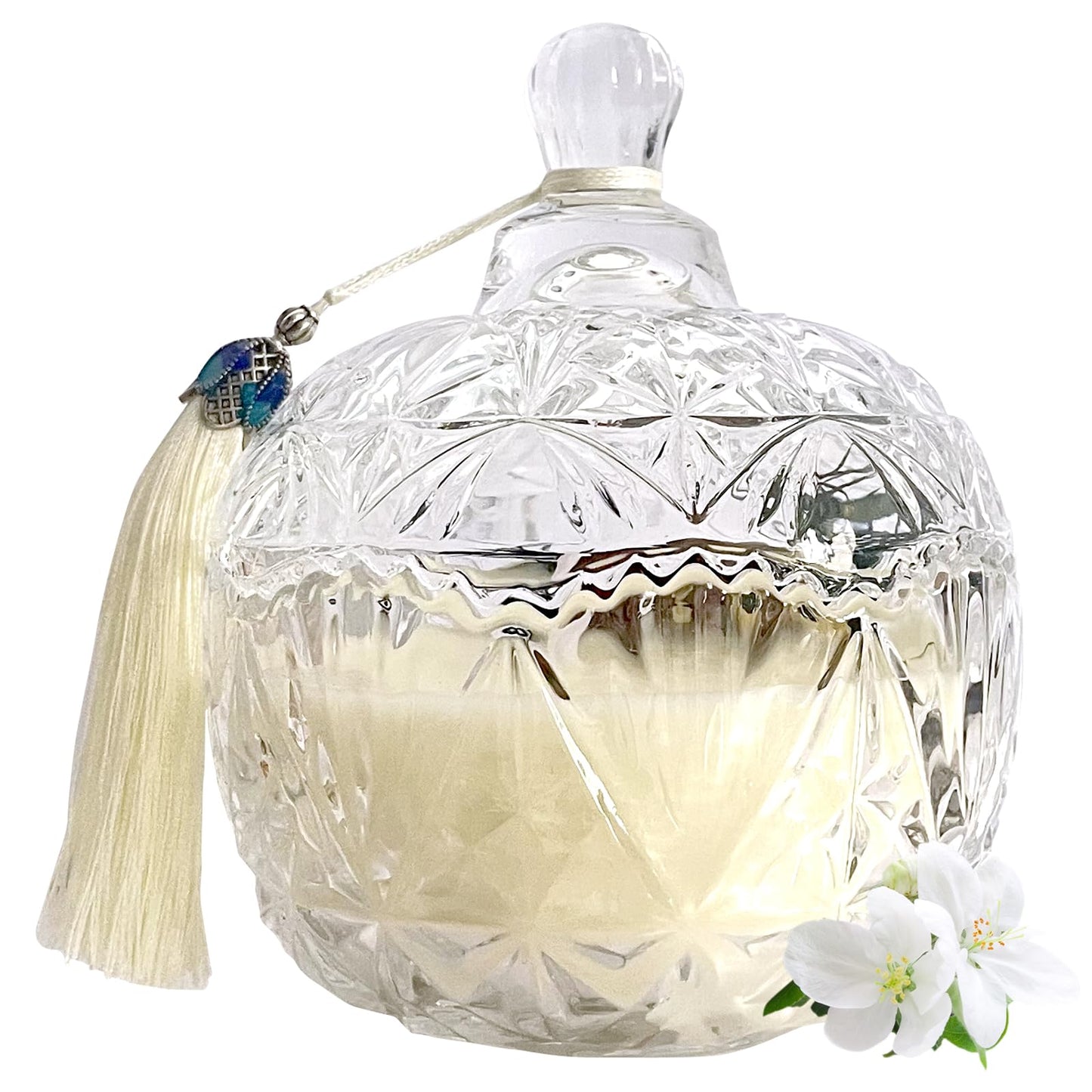 Joo sko Jasmine Scented Soy Wax Candle, 7oz Glass Jar Candle, Aromatherapy Relaxation Candle, Long Burning Clean Scented Candle, Thoughtful Gift for Women, Birthday, Mother's Day, Housewarming