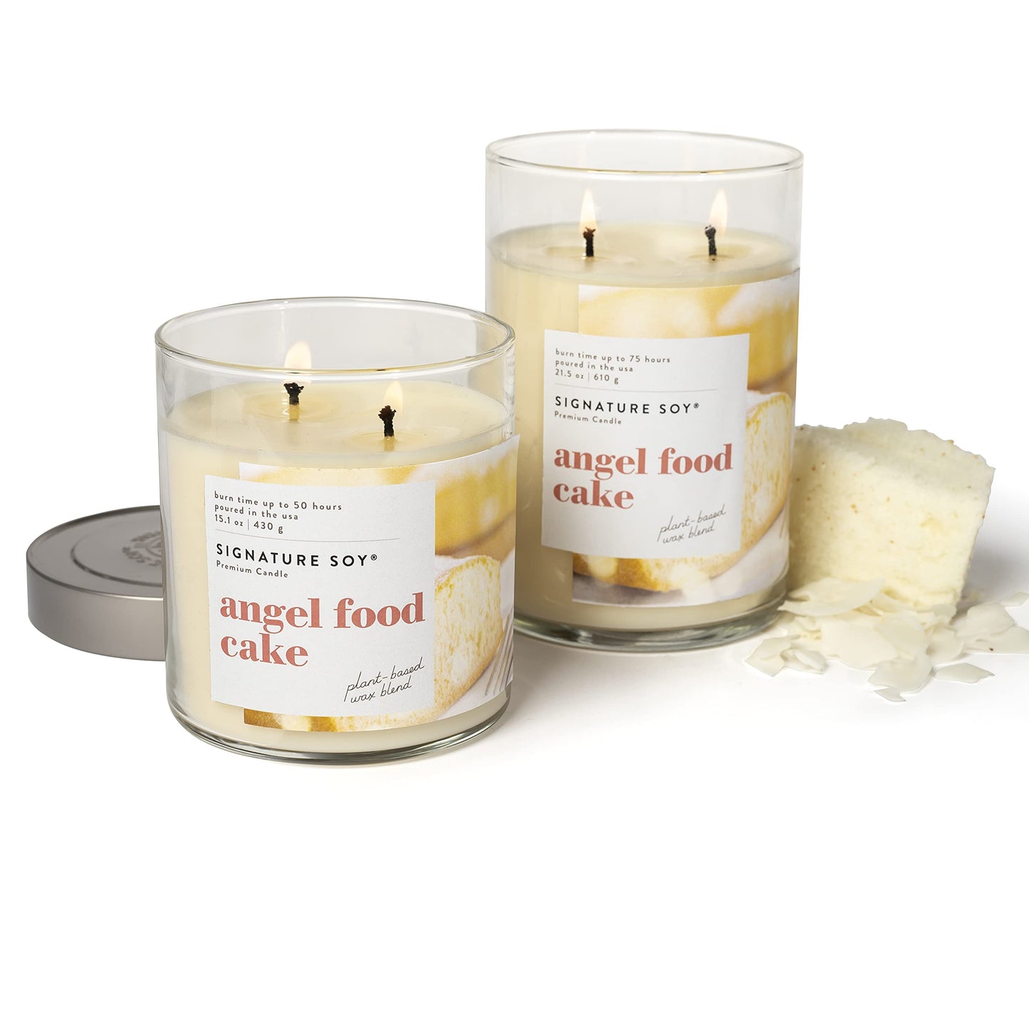 Signature Soy Lidded Angel Food Cake Scented Candle, Extra Large Jar