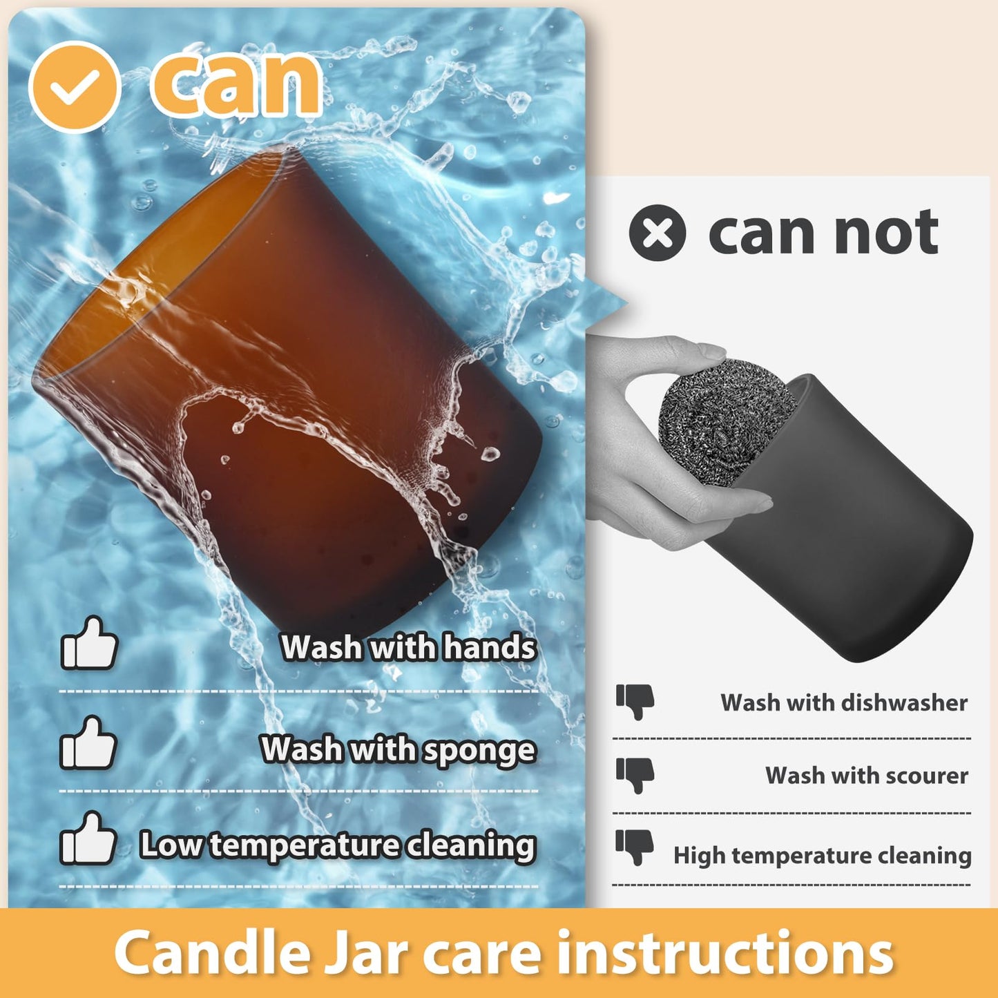 SHOWIN 10 OZ Thick Candle Jars for Making Candles 15 Pcs, Empty Jars with Wood Lids for Candle Making, Sample Container, Frosted Brown