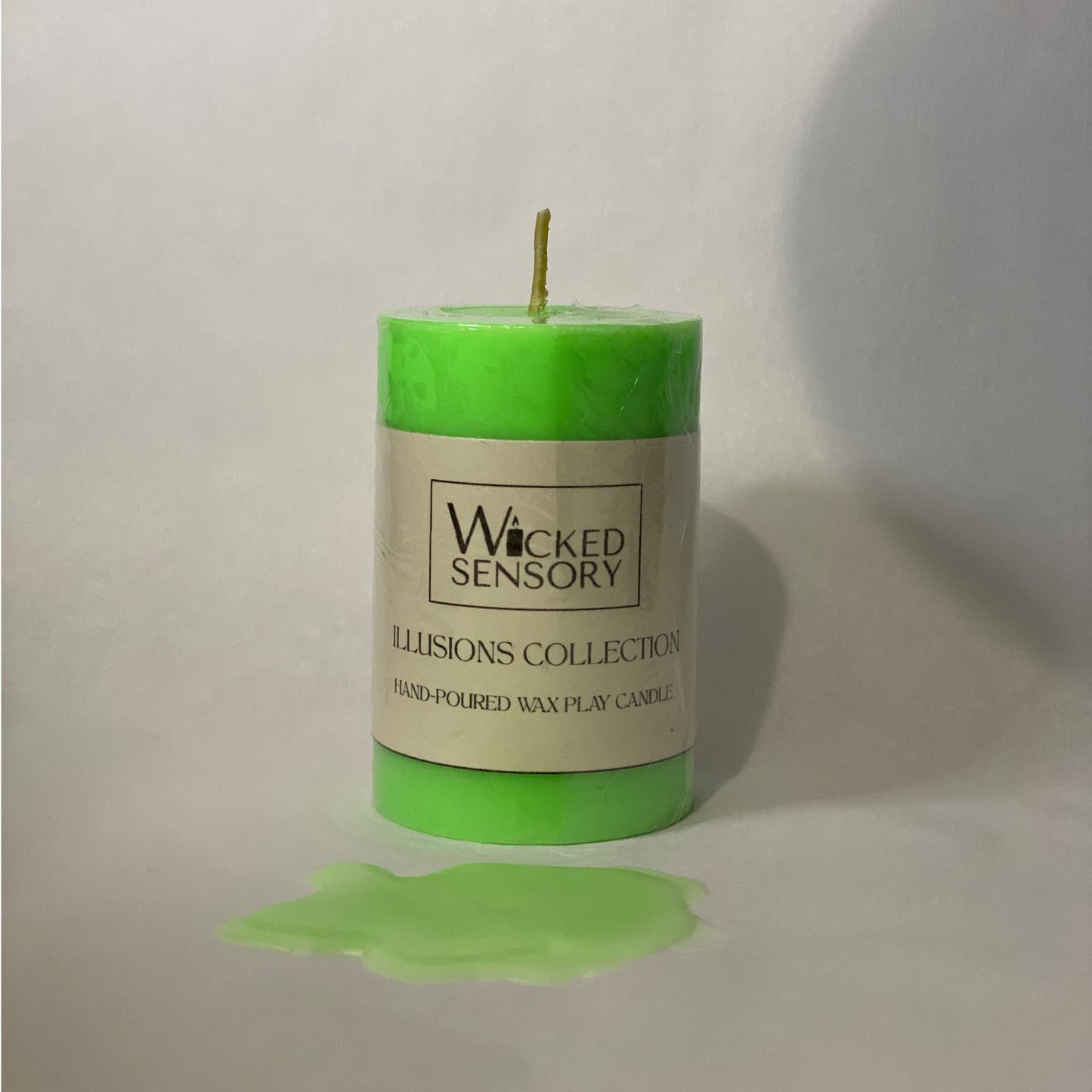 Premium UV Wax Play Candle - Unscented Body Safe Wax Blend for Sensory Play, Comfortable Heat Sensation - Perfect for Couples & Beginners (UV Green)