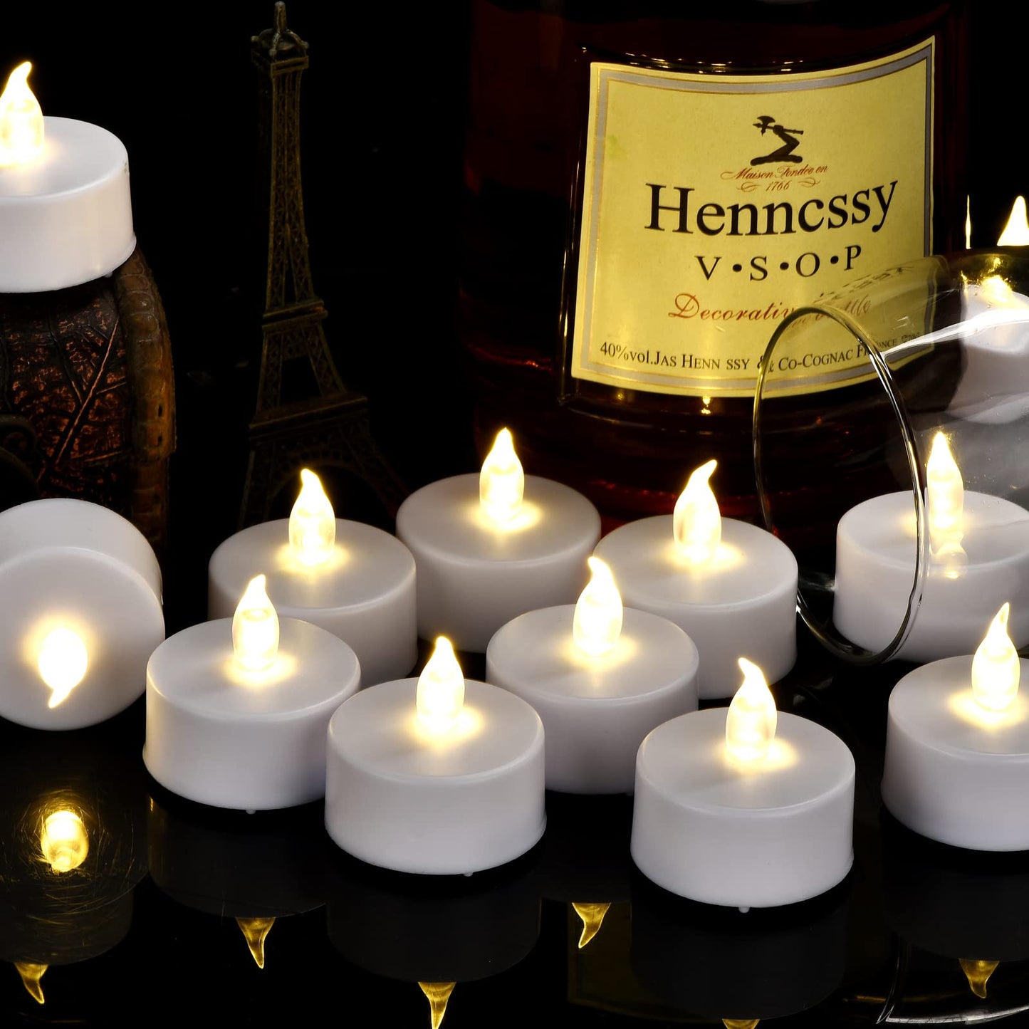 Flameless Tea Lights Candles 50/100/150 Packs LED Battery Operated Electric Votive Fake Candles Realistic Flickering and 200+ Hours Long Lasting Bright for Celebrations Festivals (50 Packs, White)