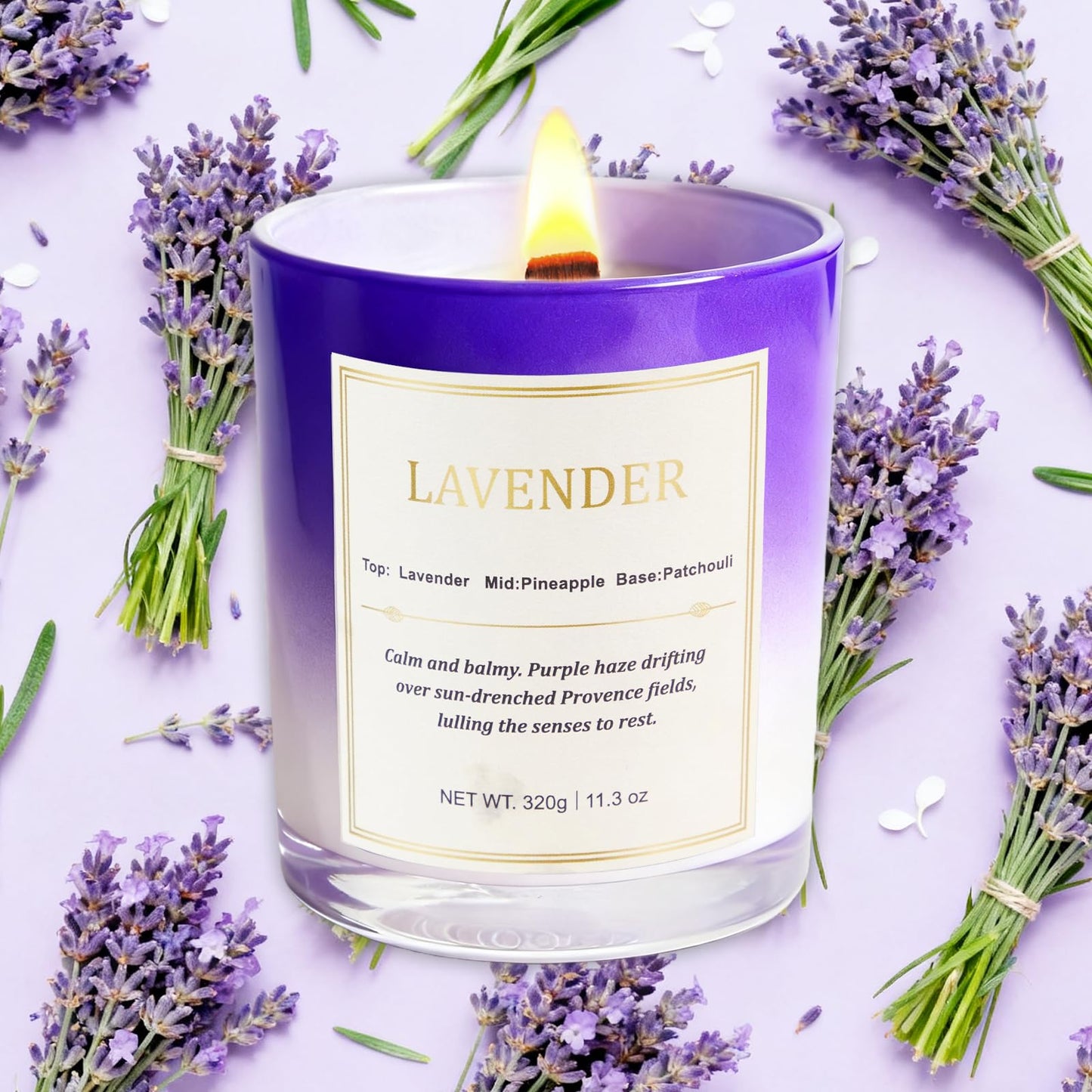 Scented Candles for Home,2 Pack Wood Wick Soy Wax Scented Candles with Gift Boxes, Long Lasting Relaxing Aromatherapy Candles for Home Decor, Holiday Gifts