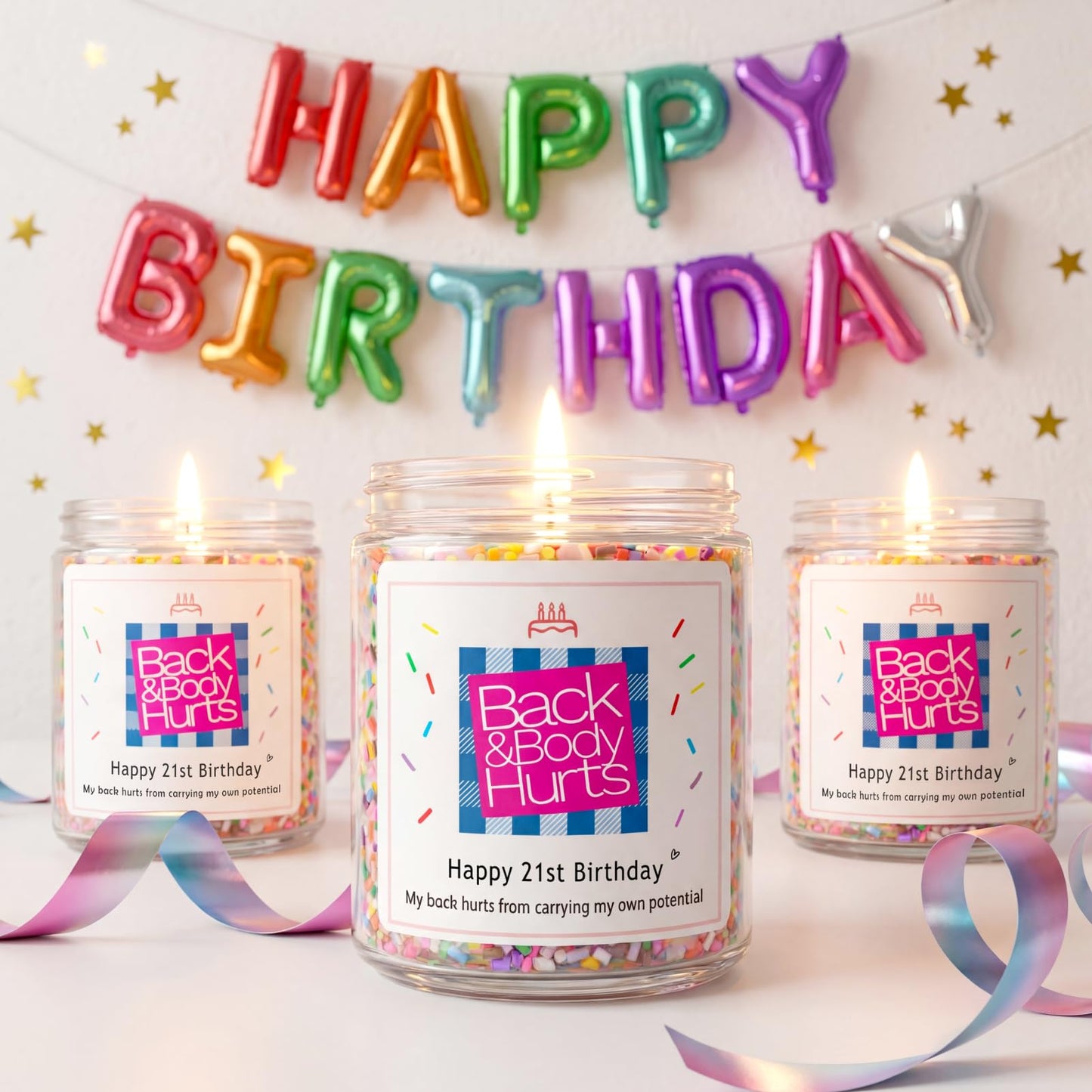 Homsolver 21st Birthday Gift for Her - Finally 21 Vanilla Cream Scented Candle, 21 Birthday Decorations for Her, Natural Soy Wax Candle for Daughter, Bestie, Sister, Best Friend