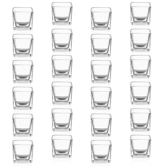 Royal Imports Candle Holder Square Cube Votive Tealight Glass for Wedding, Birthday, Holiday & Home Decoration, Set of 24