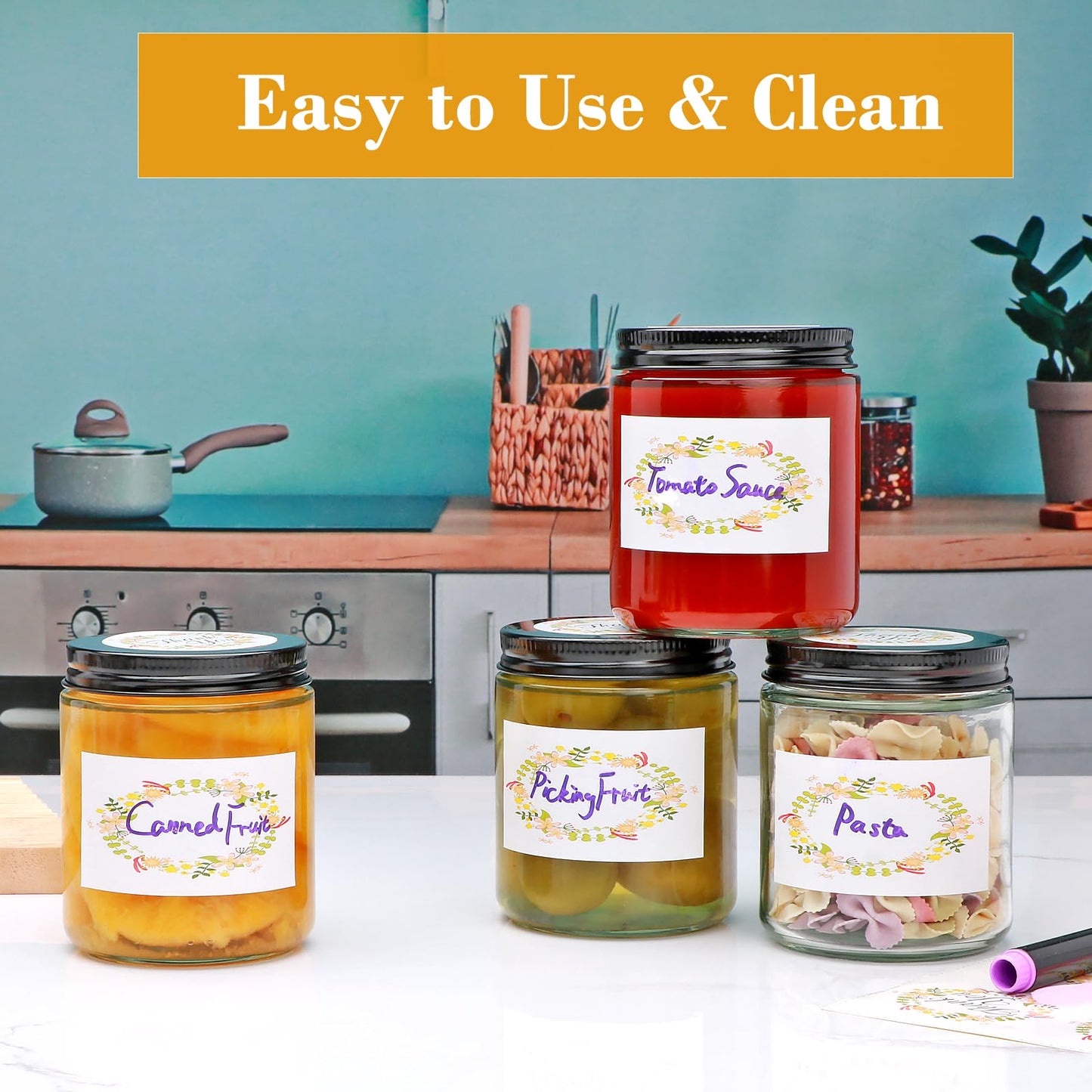 Salzesfalls 16 Pack Clear Candle Jars for Making Candles,8 oz Glass Jars with Lids,Candle Jars with 16 Metal lids,Canning Jars For Candles,Spice,Powder,Liquid,Sample