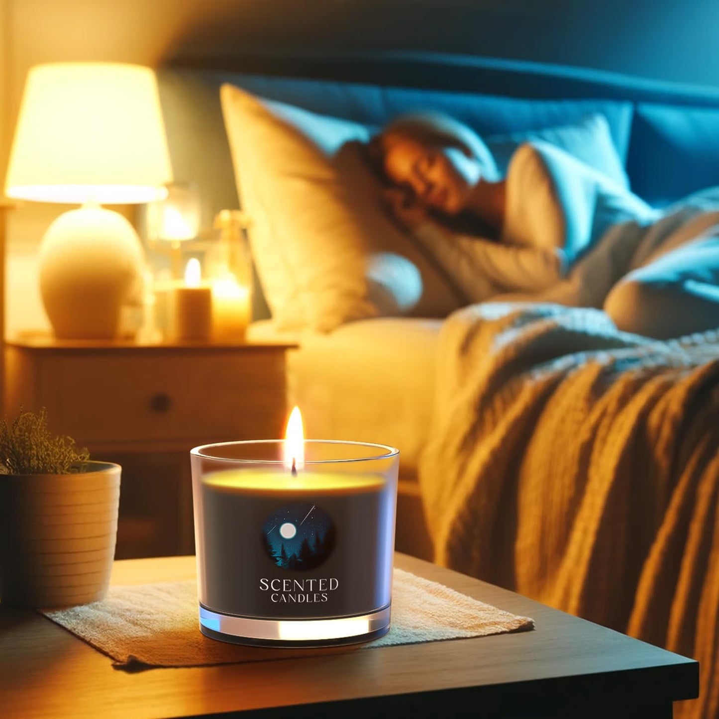 CHILLFLAME Candles for Men, Scented Candles Gifts for Women, Candle Gift Set for Him, 3 Scented Votive Candles, Birthday Gifts for Men (Black, 7 oz)