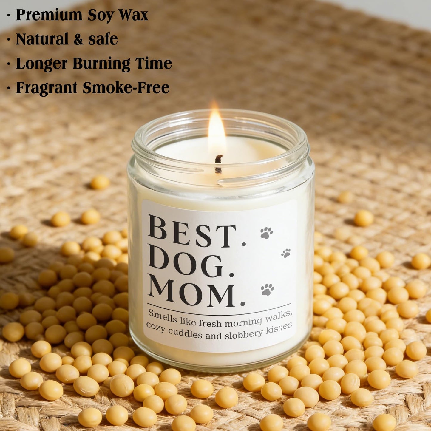 RIZOOCE Dog Mom Gifts for Women, Unique Dog Mom Lovers Gift for Her Girlfriend Sister Bestie Wife, Funny Mothers Day Present Ideas - Lavender Scented Candle
