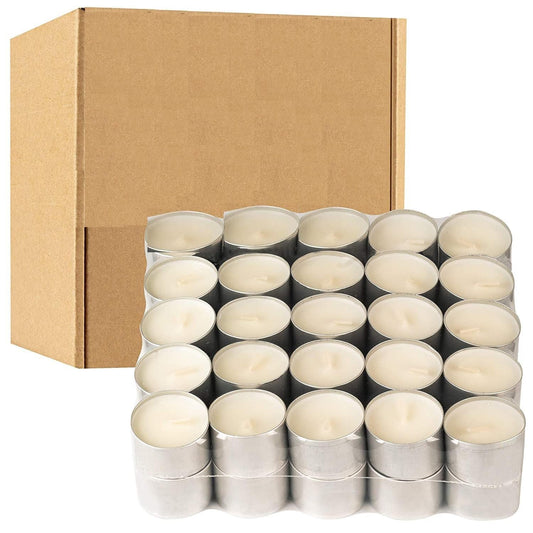 RK_Enterprises Tealight Candles 100% Pure Wax, Unscented, Long Burning Tealight, 9 Hours Burn time, White Unscented Tea Light Candles (Pack of 50)