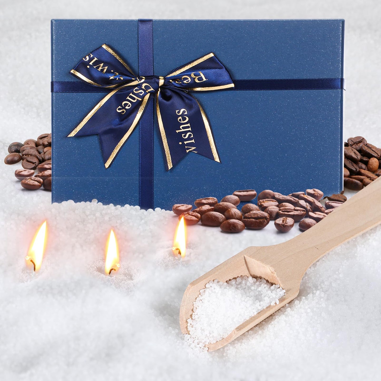MTLEE Pearled Candle 4.4 Lb/70oz Graduation Gifts 2026 Coffee Scented Sand Candle Kit Include 100 Wicks, Bow Gift Box, Spoon Reusable Pearled Wax for DIY Kit Birthday Gift Housewarming Home Decor