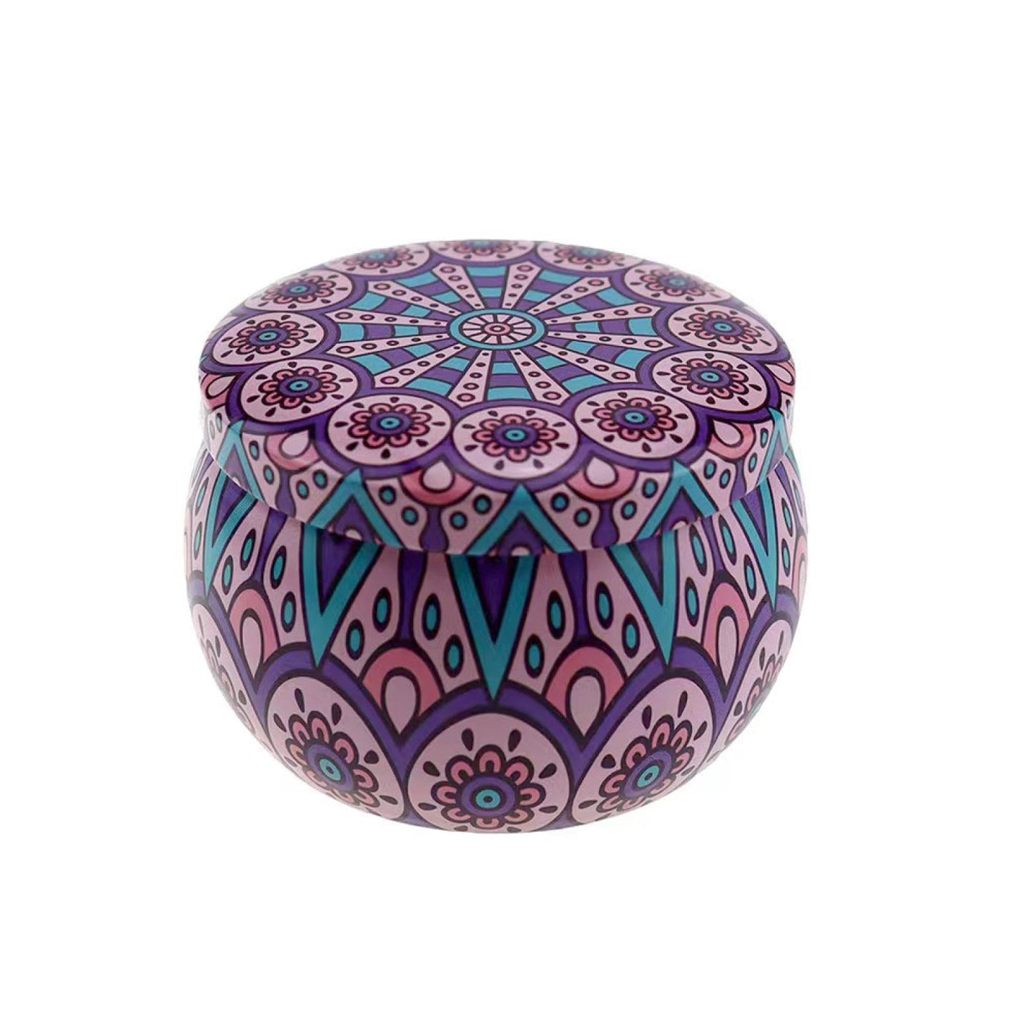 FWJUNHUYC Scented candle tin can drum metal packaging tinplate gift candy scented candle set tin box