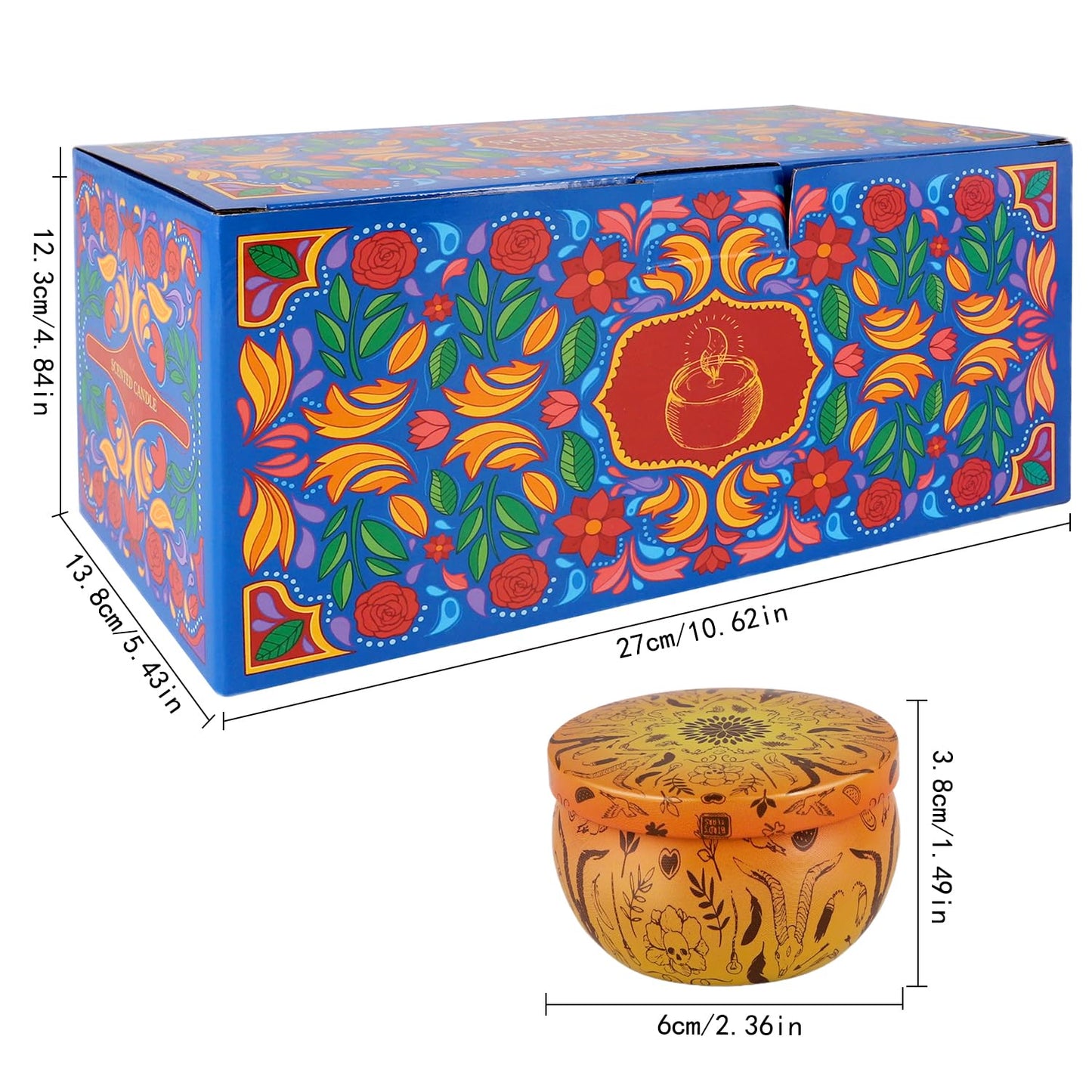 24-Piece Smokeless Scented Candle Set with 8-Hour Burn Time Each, Ideal for Home Decor,Festival Gifts and Birthdays Gifts- Premium Aromatherapy Candle,2.5oz