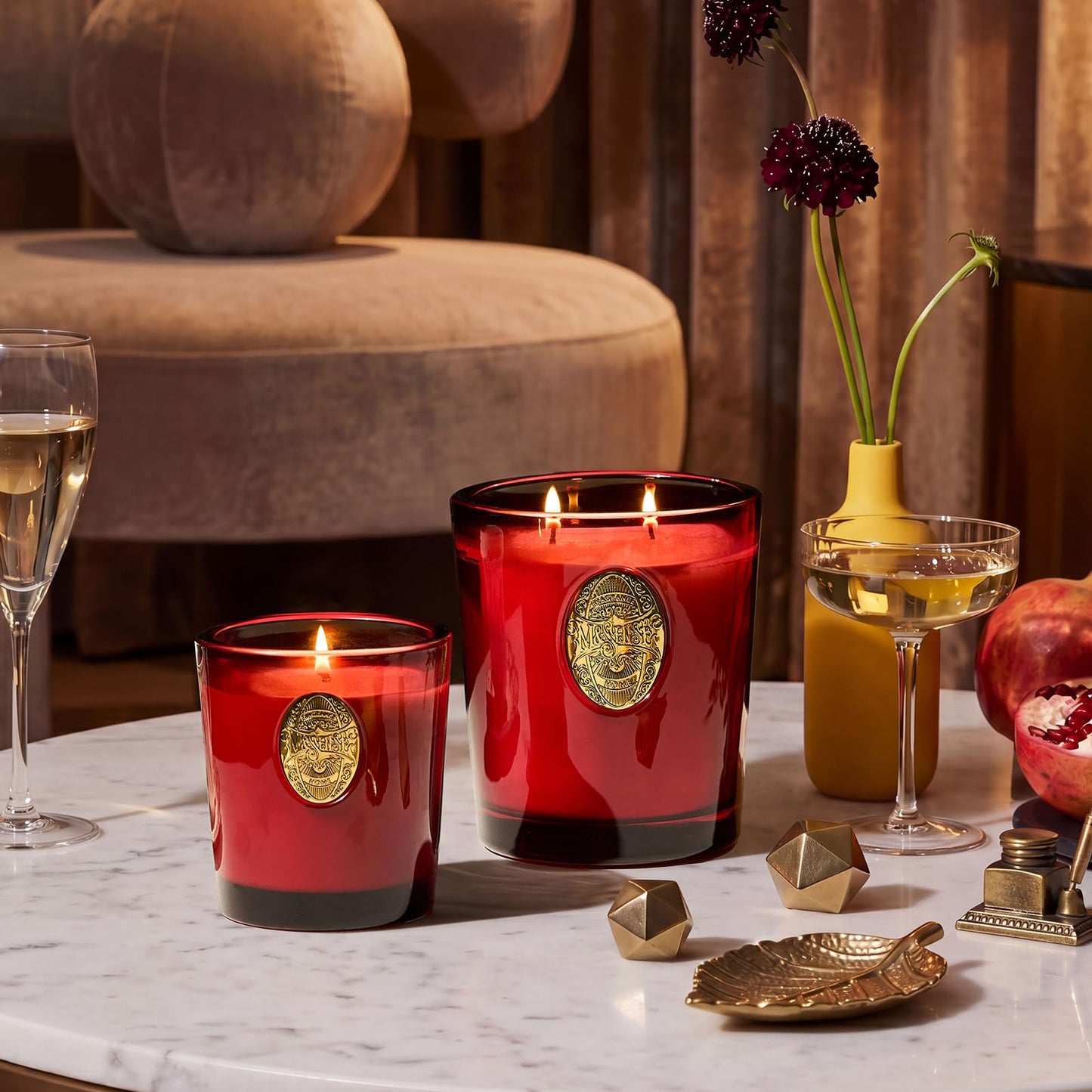 M&SENSE Natural Soy Candle | Wild Rose & Red | 9.2 oz, 50H Burn Time | Candle Gift for Her | Scented Candle for Valentine’s Day