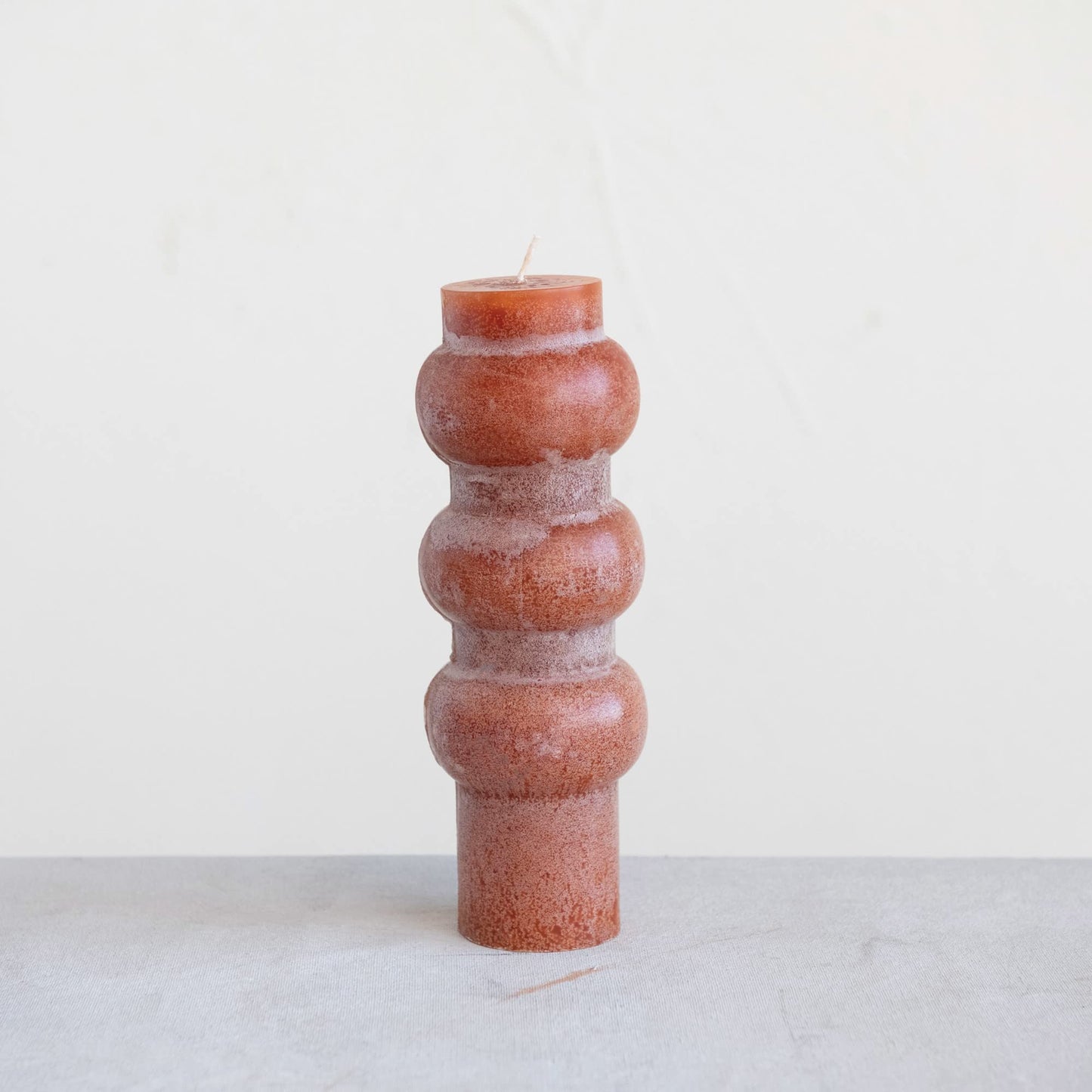 Creative Co-Op Unscented Totem Pillar, Spice Candles, 3" L x 3" W x 9" H, Orange (Pack of 2)