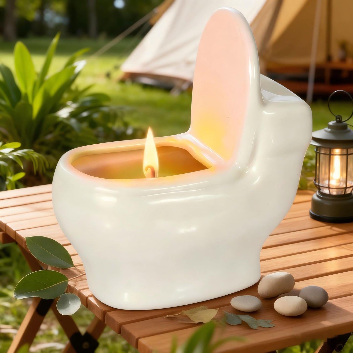 Toilet Shaped Scented Candles,Funny Gag Gift for Women & Men,Sandalwood Fragrance Aromatherapy Candle is 6 Ounces, Burns for Over 42 Hours,Unique Candles for White Elephant Party,Birthday Prank