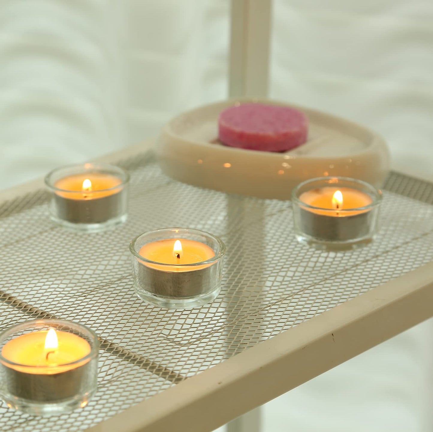 GOLDEAL 30 PCS Small Clear Glass Tealight Candle Holders,Tealight Holders Bulk Use for Weddings Parties Dinner,for 1.5" Tealight. as Well as Candle Mould…