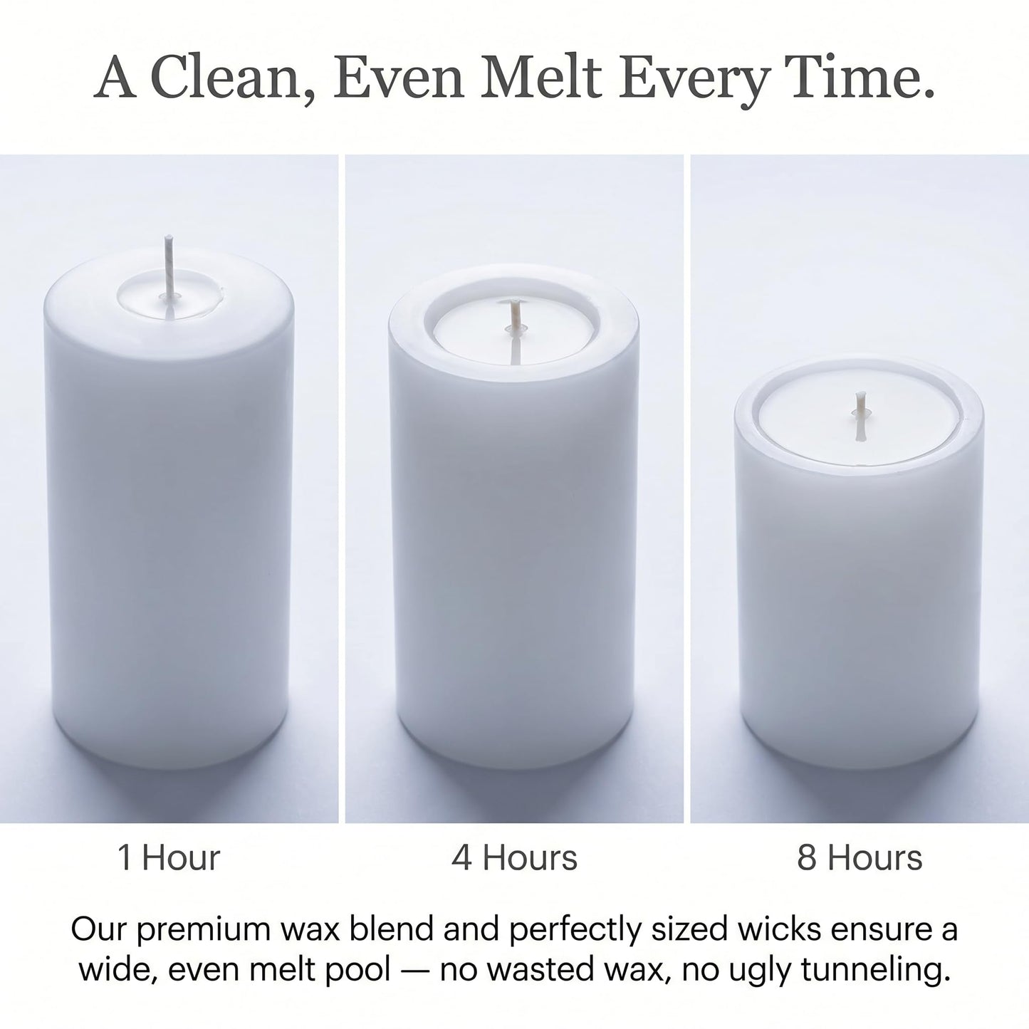 Unscented Pillar Candles - Set of 4 Vanilla Candles - 3x6 Slow Burning Candles for Weddings & Table Centerpieces - Large Pillar Candles, PARNOO