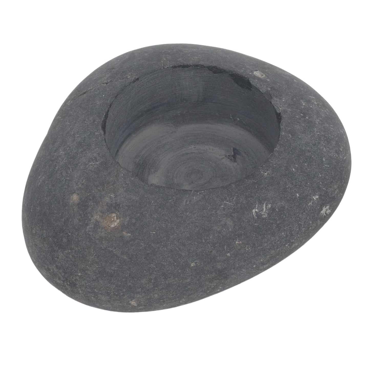 Domary Pebble Candle Holder, Handmade Decorative Stone Tealight Holder with Deep Placement Plate for Wedding Birthday Festival Home Decor