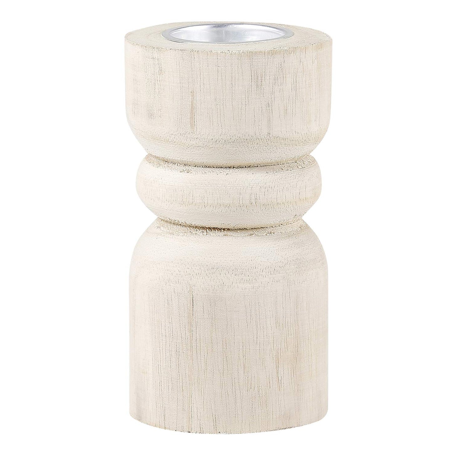 Santa Barbara Design Studio Pure Design Paulownia Wood Candle Holder, Medium, Natural